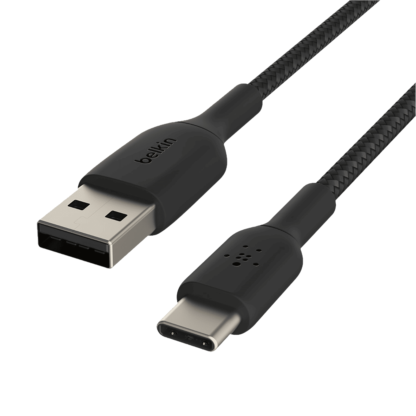 belkin Boost Charge Type C to Type A 6.5 Feet (2M) Cable (Nylon Braided, Black)_3