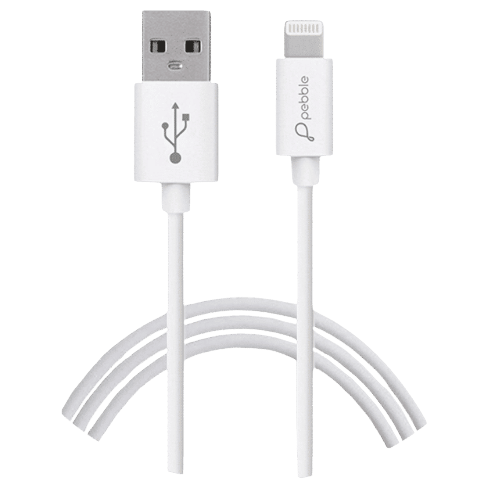 pebble PBCL10 Type A to Lightning 3.2 Feet (1M) Cable (Fast Charging, White)_1