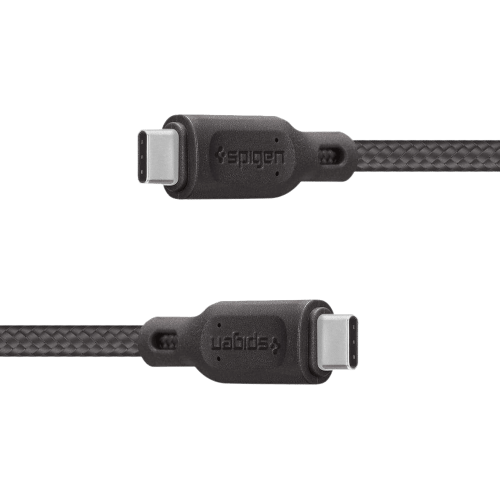 spigen Dura Sync Type C to Type C 2.9 Feet (0.9M) Cable (Fast Charging Supported, Gun Metal)_5