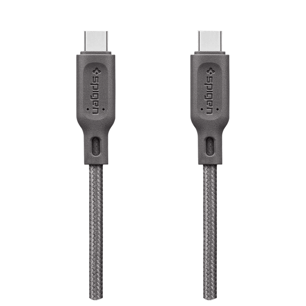 spigen Dura Sync Type C to Type C 2.9 Feet (0.9M) Cable (Fast Charging Supported, Gun Metal)_7