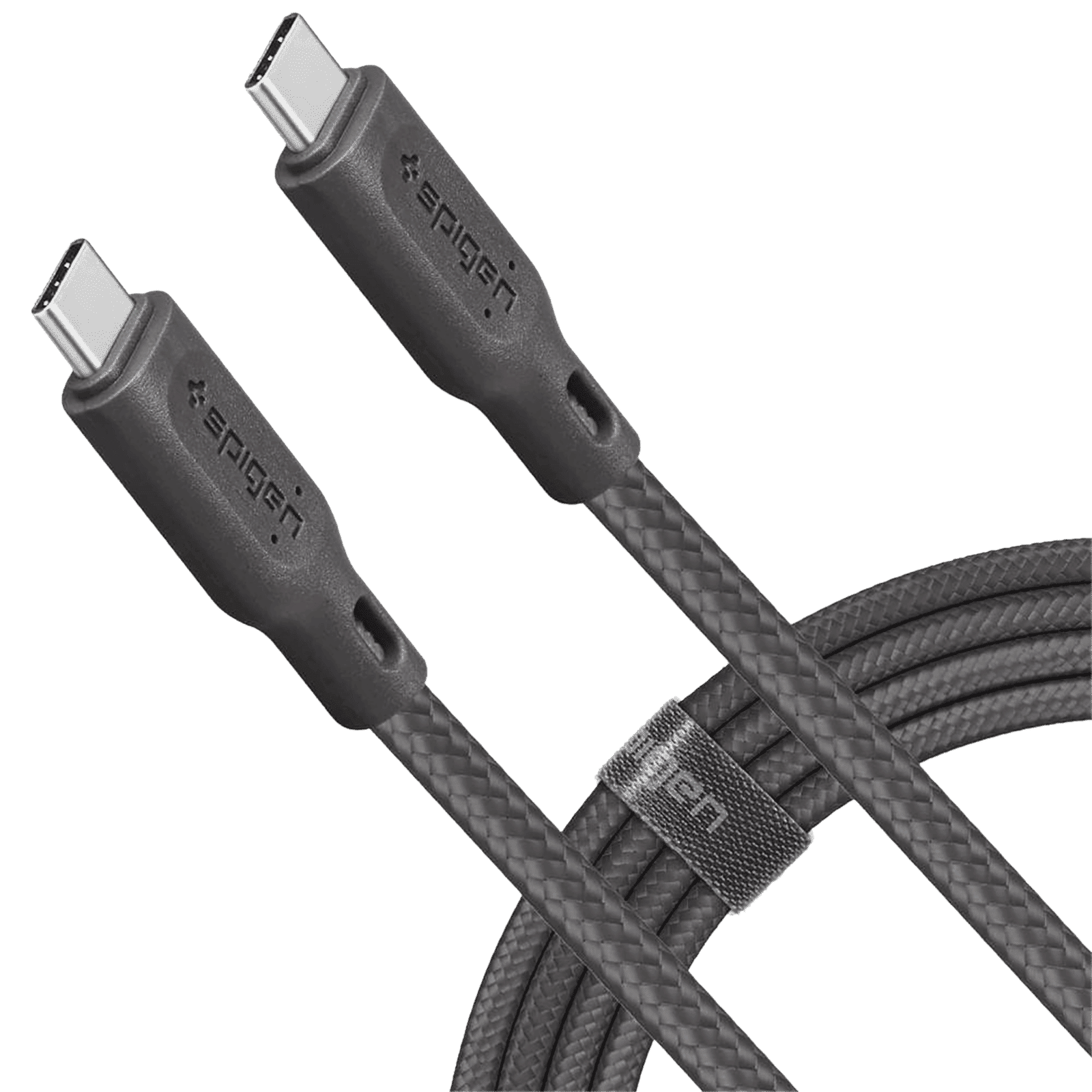 spigen Dura Sync Type C to Type C 2.9 Feet (0.9M) Cable (Fast Charging Supported, Gun Metal)_8