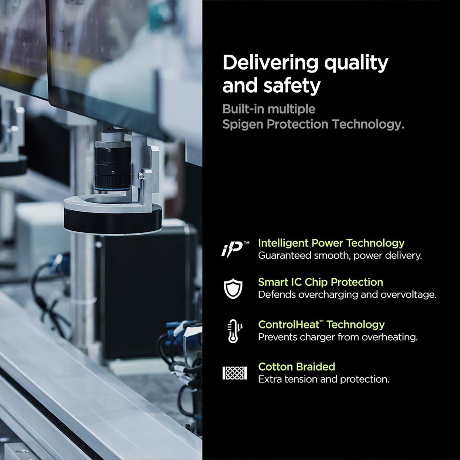 spigen Dura Sync Type C to Type C 2.9 Feet (0.9M) Cable (Fast Charging Supported, Gun Metal)_10