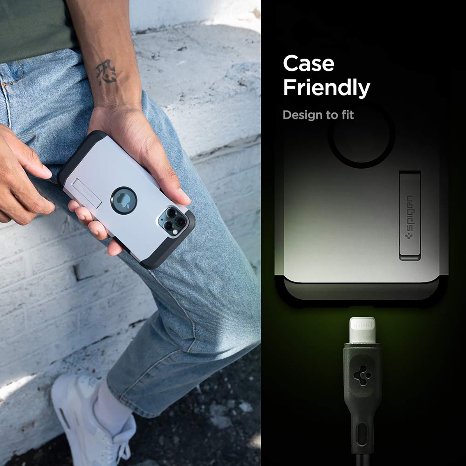 spigen Dura Sync Type C to Lightning 3.2 Feet (1M) Cable (Fast Charging Supported, Black)_9