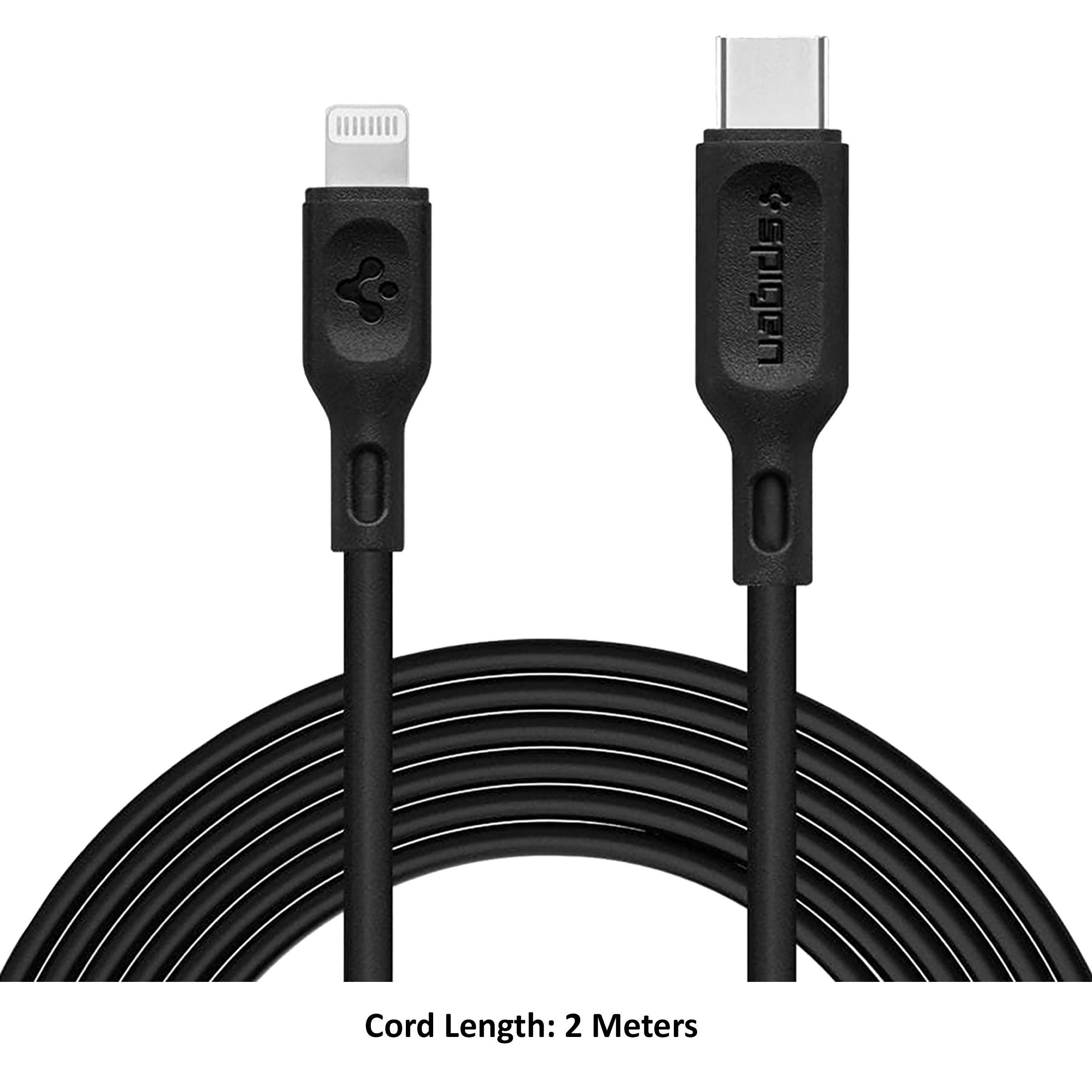 spigen Dura Sync Type C to Lightning 3.2 Feet (1M) Cable (Fast Charging Supported, Black)_4