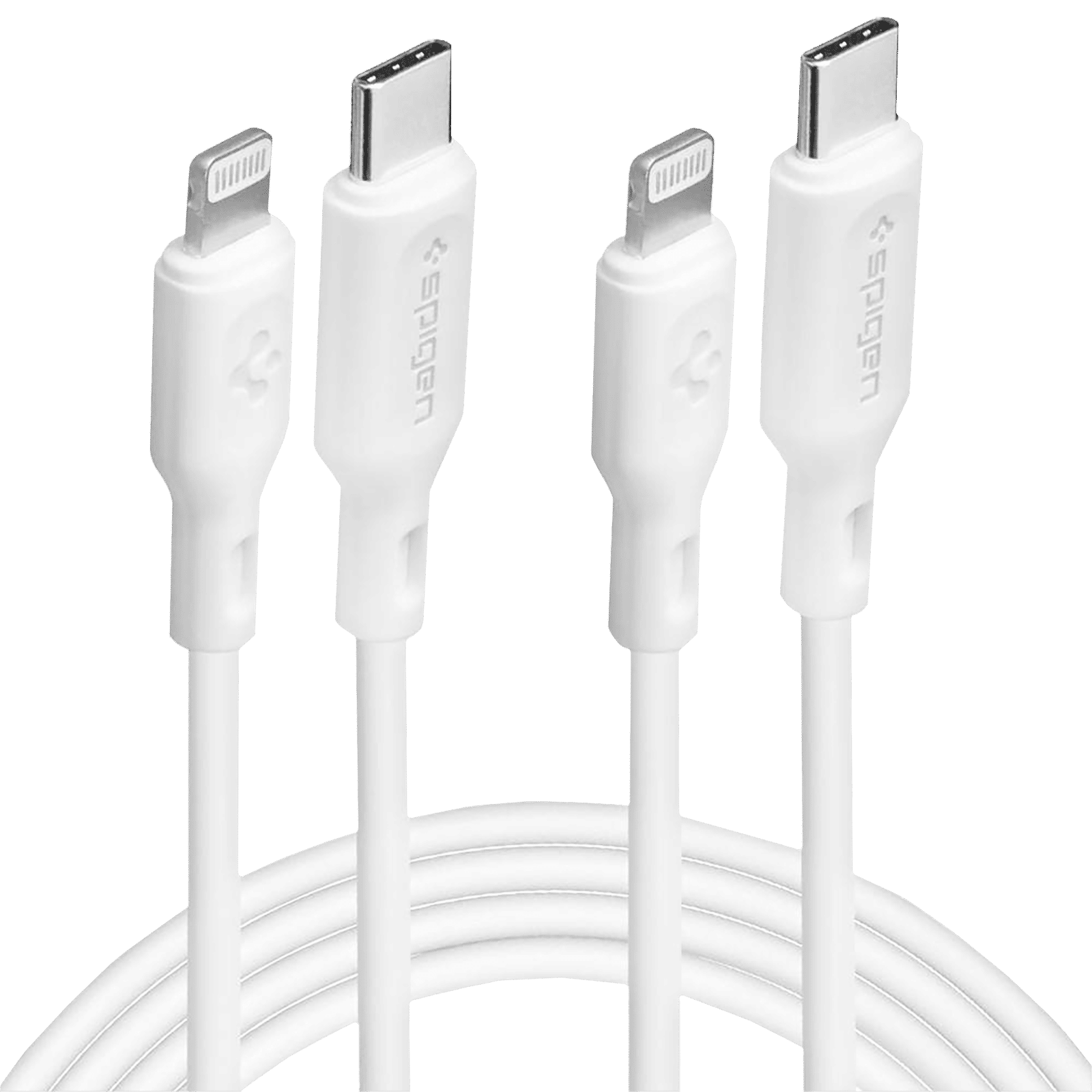 spigen Dura Sync Type C to Lightning 4.9 Feet (1.5M) Cable (Fast Charging Supported, White)_5