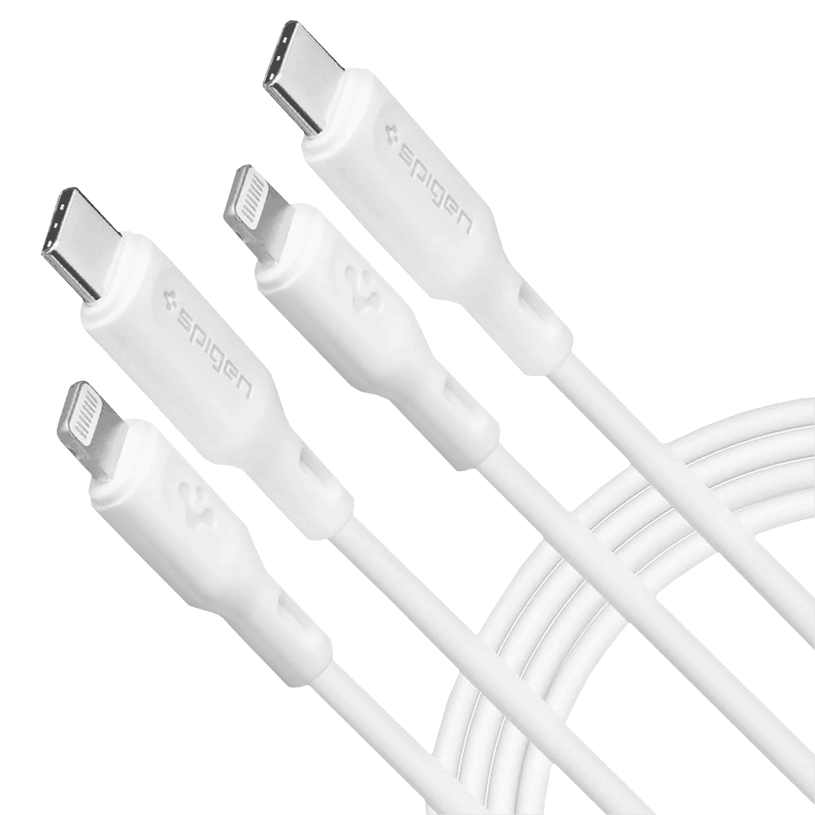 spigen Dura Sync Type C to Lightning 4.9 Feet (1.5M) Cable (Fast Charging Supported, White)_6