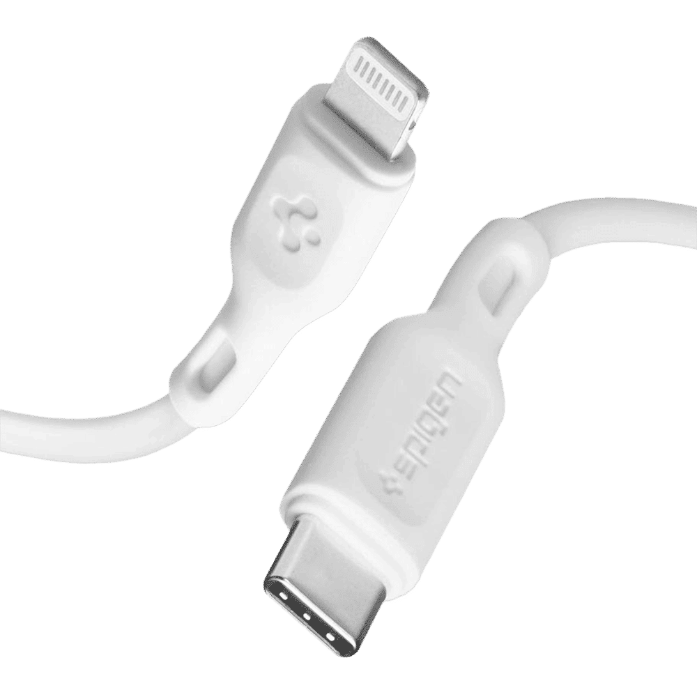 spigen Dura Sync Type C to Lightning 2.9 Feet (0.9M) Cable (Nylon Braided, White)_10