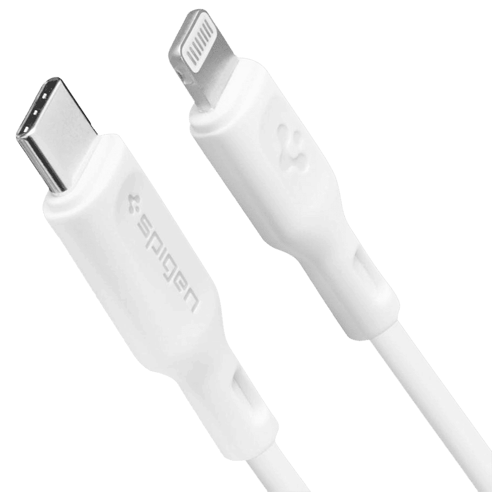 spigen Dura Sync Type C to Lightning 2.9 Feet (0.9M) Cable (Nylon Braided, White)_3