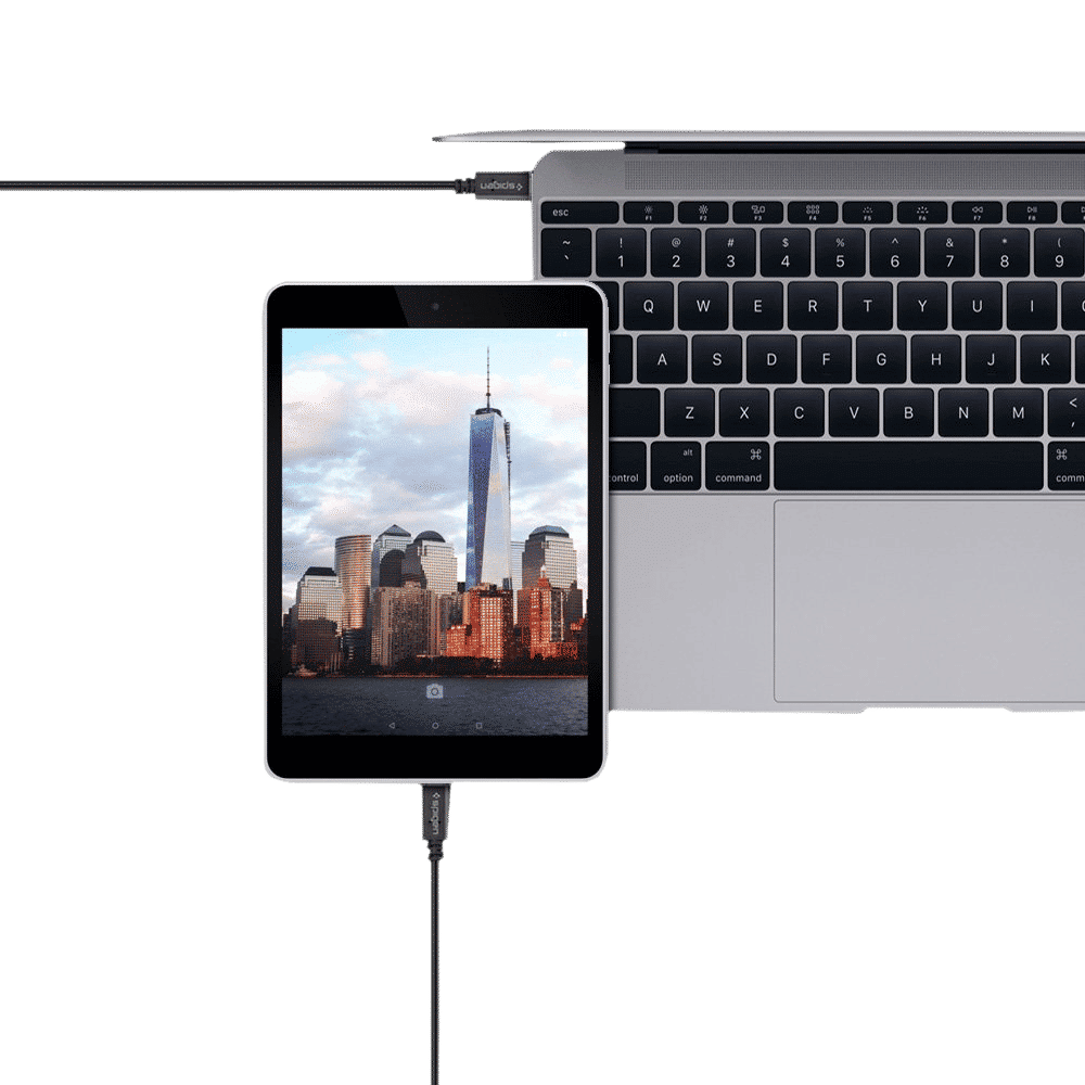 spigen SGP11579 Type A to Type C 3.2 Feet (1M) Cable (Nylon Braided, Black)_7