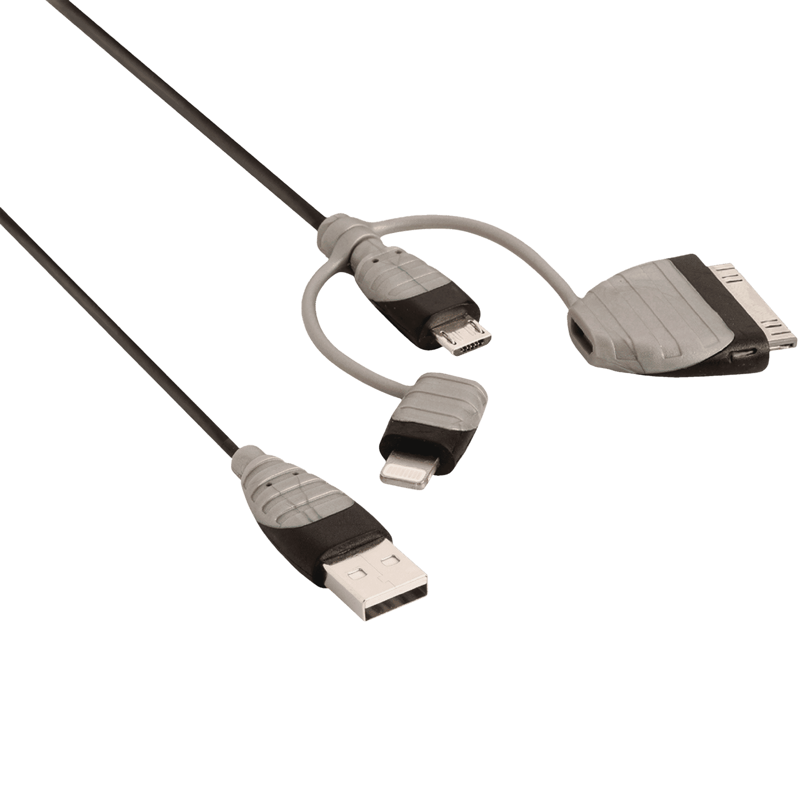 Bandridge BBM39410B10 Type A to Lightning, Micro USB 3.2 Feet (1M) 3-in1 Cable (Sync and Charging, Black)_4