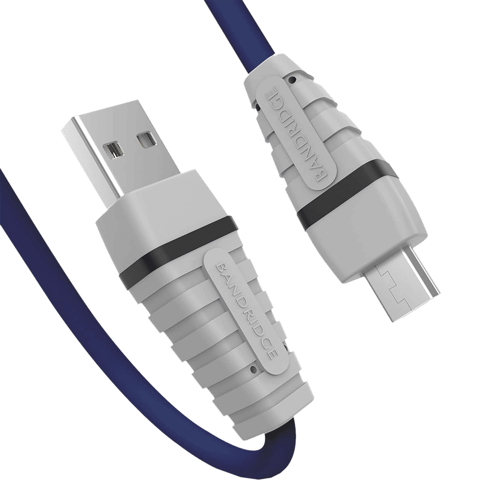 Bandridge BCL4901 PVC 1 Meter USB 2.0 (Type-A) to Micro USB 2.0 (Type-B) Power/Charging USB Cable (Copper Inside, Blue)_12