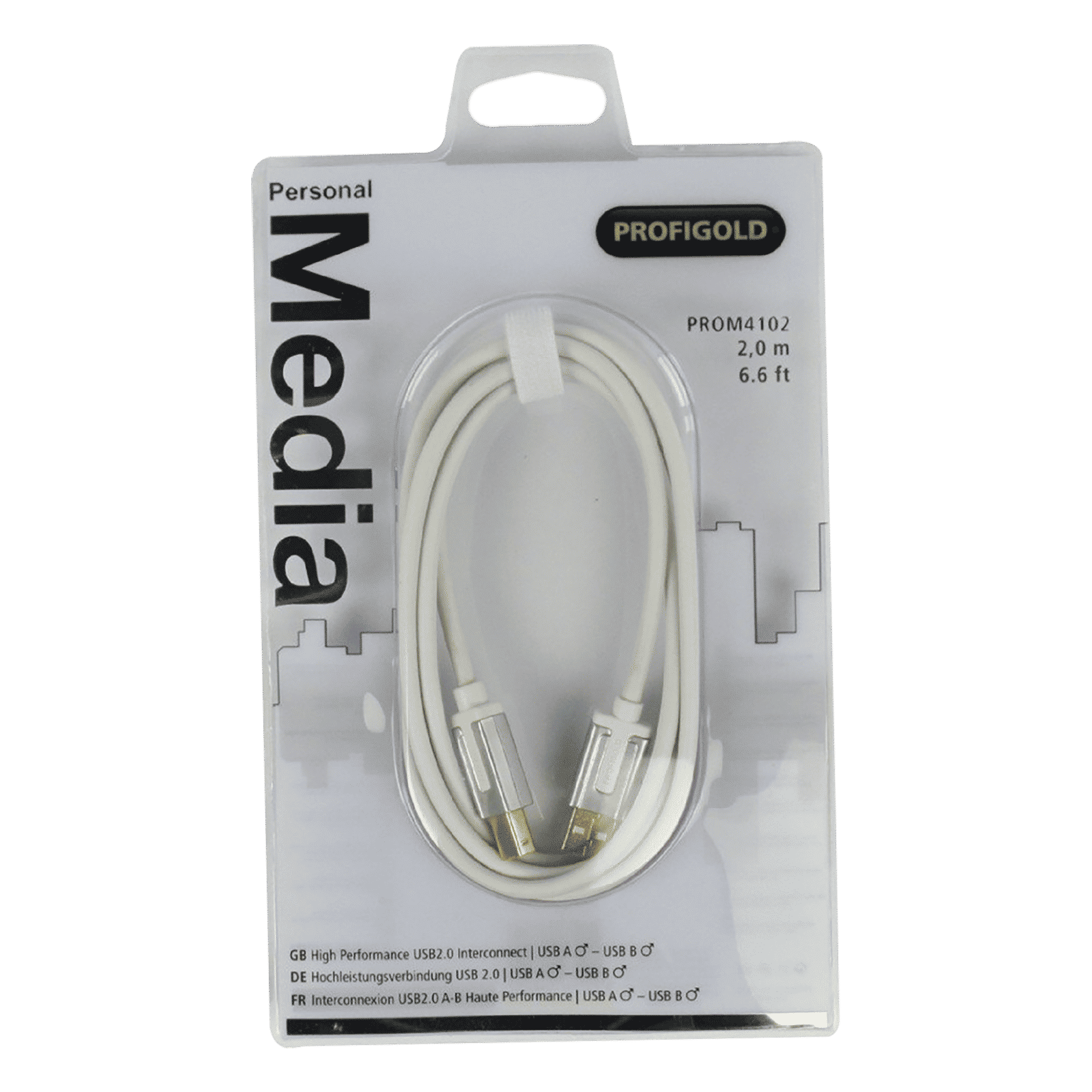 PROFIGOLD USB 2.0 Type A to USB 2.0 Type B Cable (Oxygen Free Copper, White) PROFIGOLD USB 2.0 Type A to USB 2.0 Type B Cable (Oxygen Free Copper, White)_6