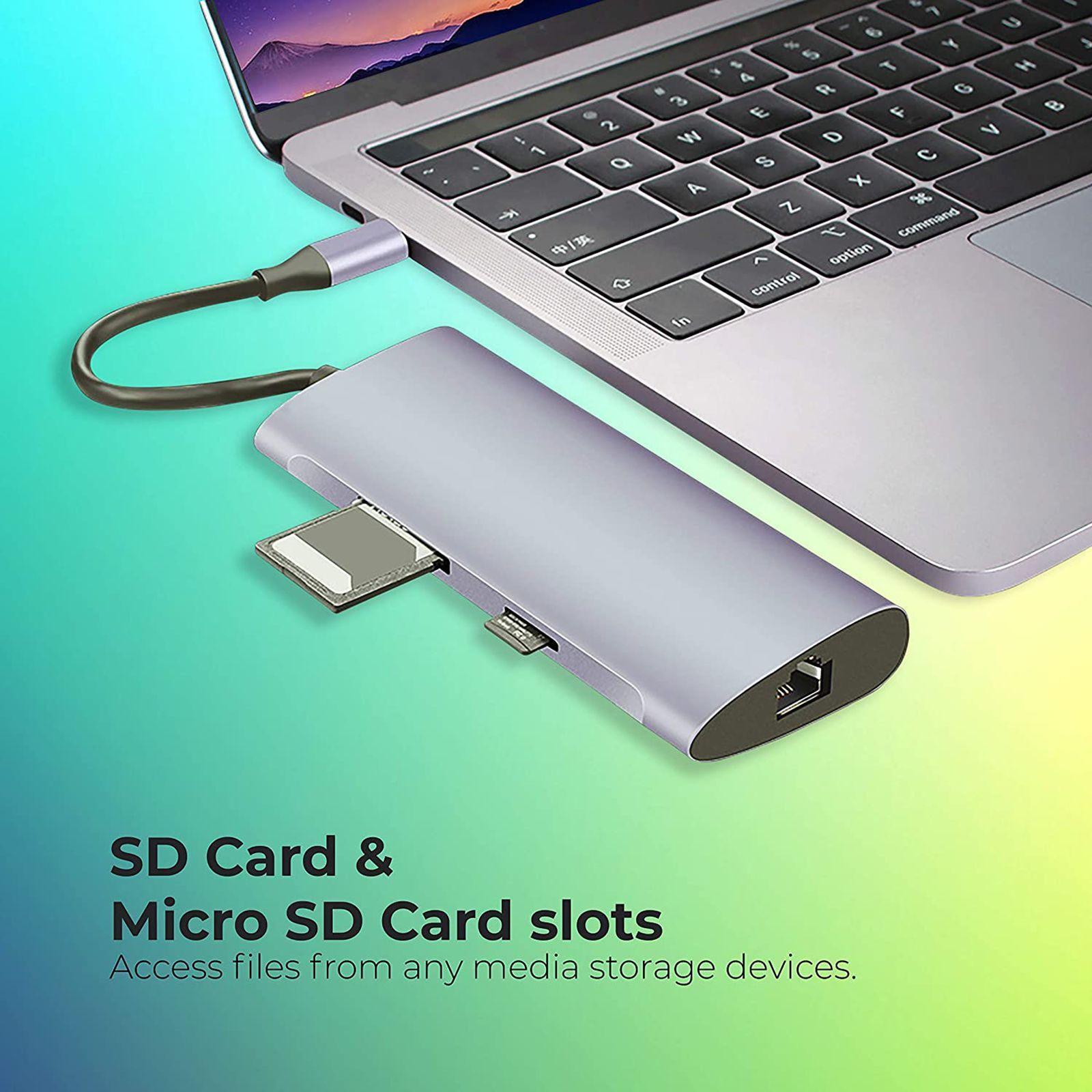 Zebronics Zeb-TA1000UCL Multiport Adapter (2 LAN Ports, 6 in 1, Aluminum body, Silver)_9