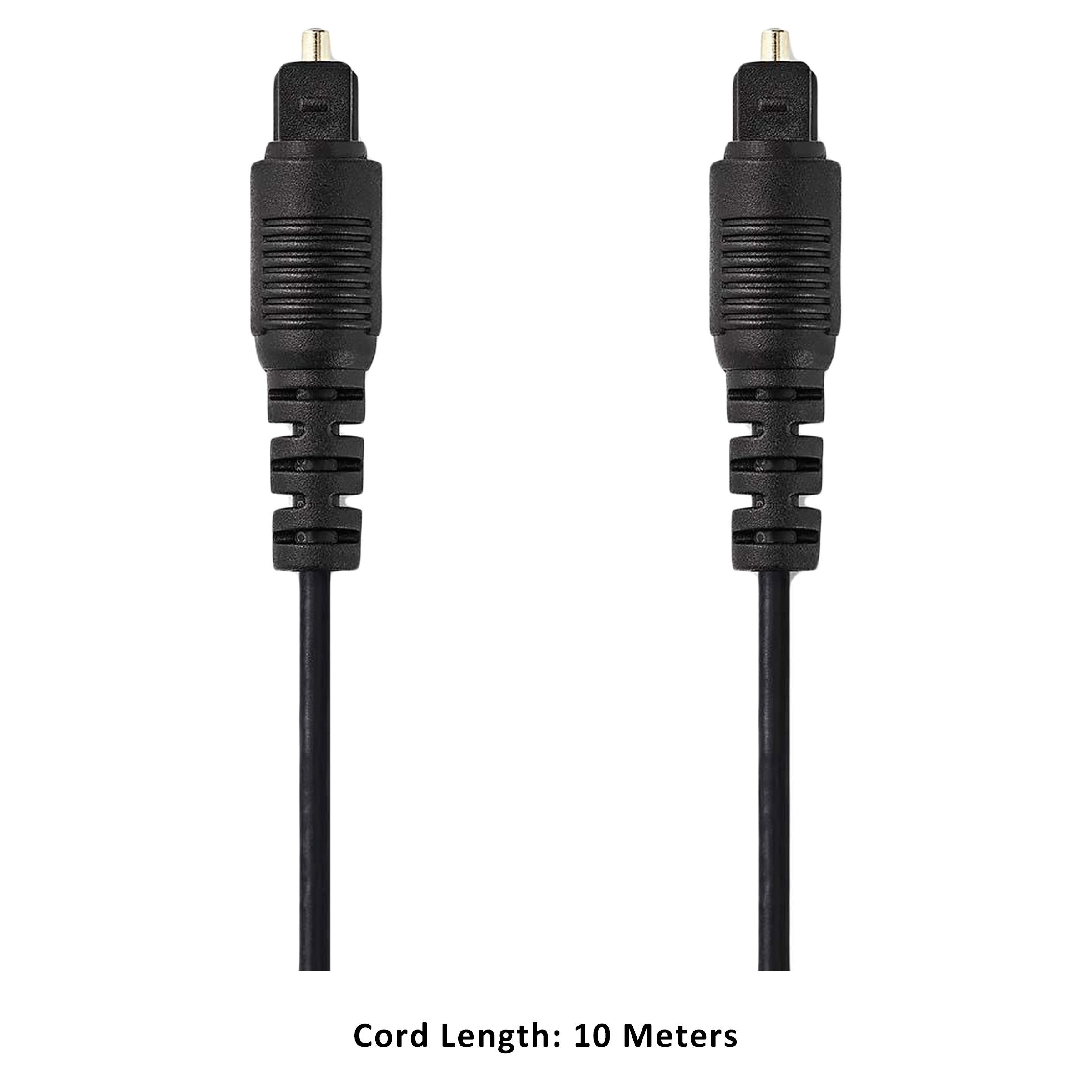 Nedis 10 meter Composite Audio-L&R to Composite Audio-L&R Audio Cable (Optical Fibre Conductor material, CAGP25000BK100, Black)_2