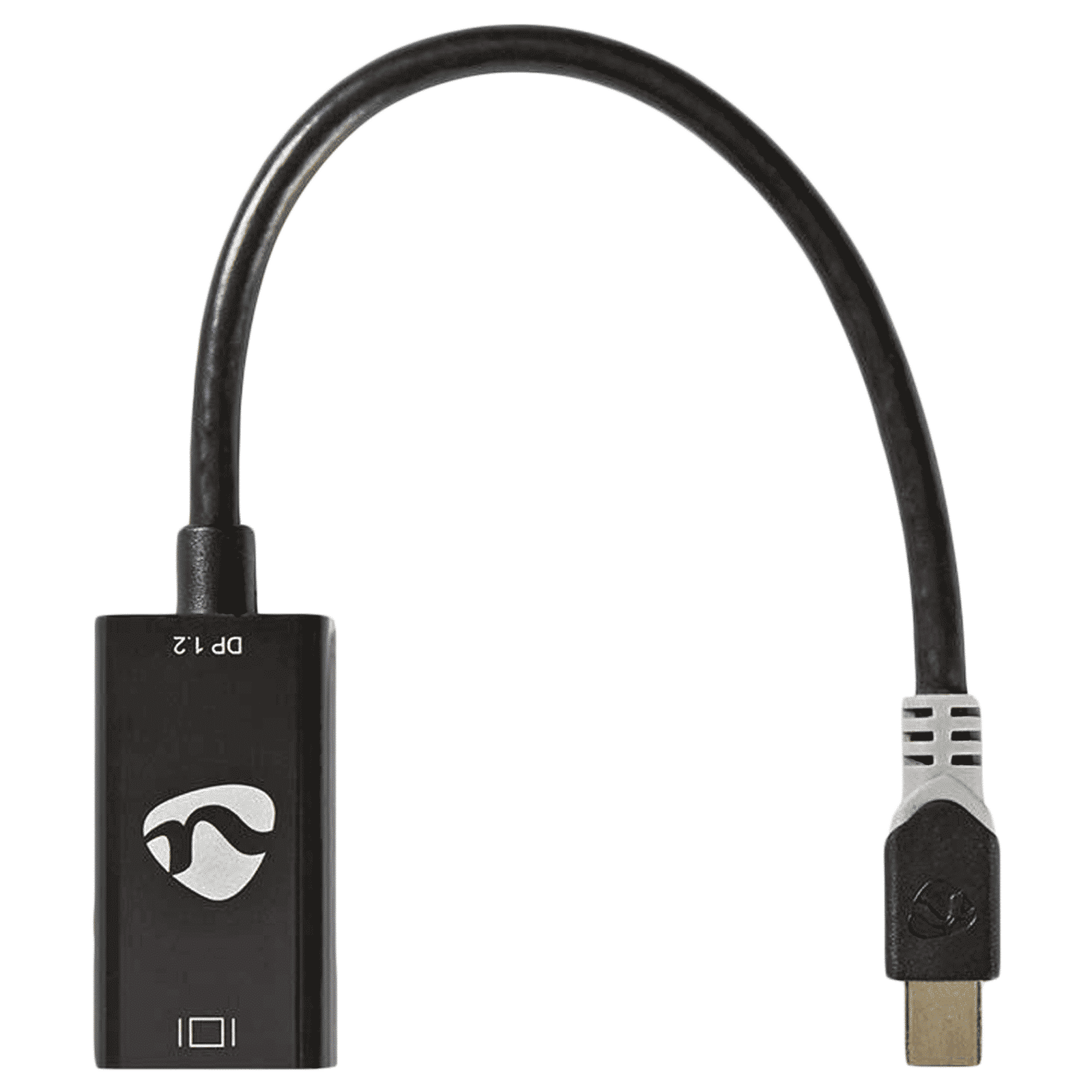 Nedis Mini PVC 0.2 Meter Mini Display Port to HDMI Video Display HDMI Cable (24 Karat Gold Plate, CCBP37650AT02, Black) _1