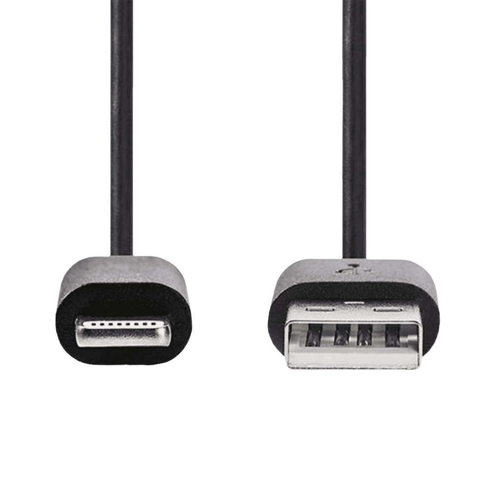 nedis 1 Meter USB 2.0 (Type-A) to Lightning Data Transfer/ Power Charging USB Cable (Nickel Plated, CCGP39300BK10, Black)_2