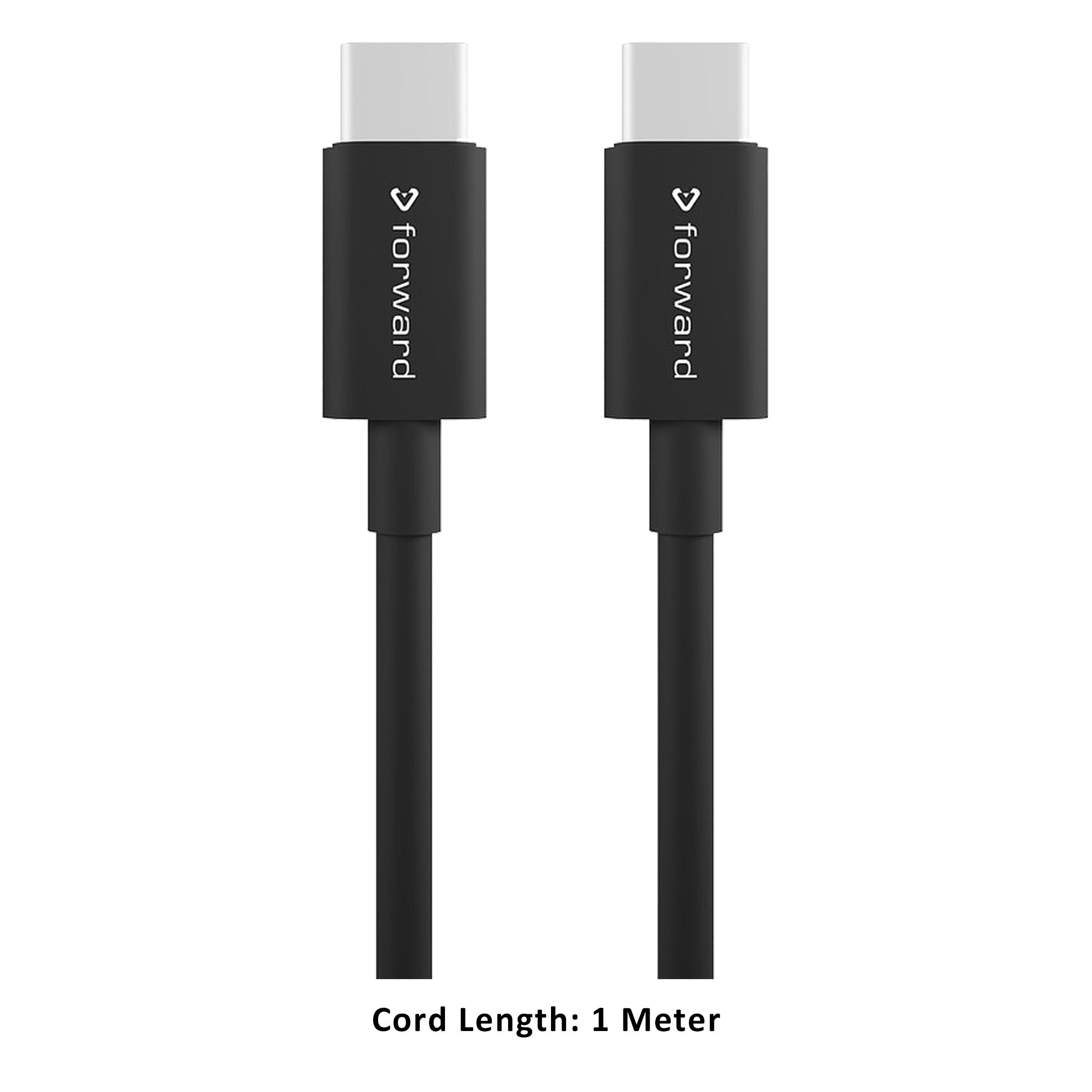 Forward FCTT-09 Type C to Type C 3.2 Feet (1M) Cable (Charge and Sync, Black) Forward FCTT-09 Type C to Type C 3.2 Feet (1M) Cable (Charge and Sync, Black)_4