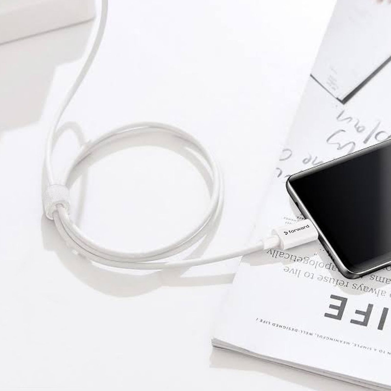 Forward FCT09 Type A to Type C 3.2 Feet (1M) Cable (Upgrade Copper Core, White)_10