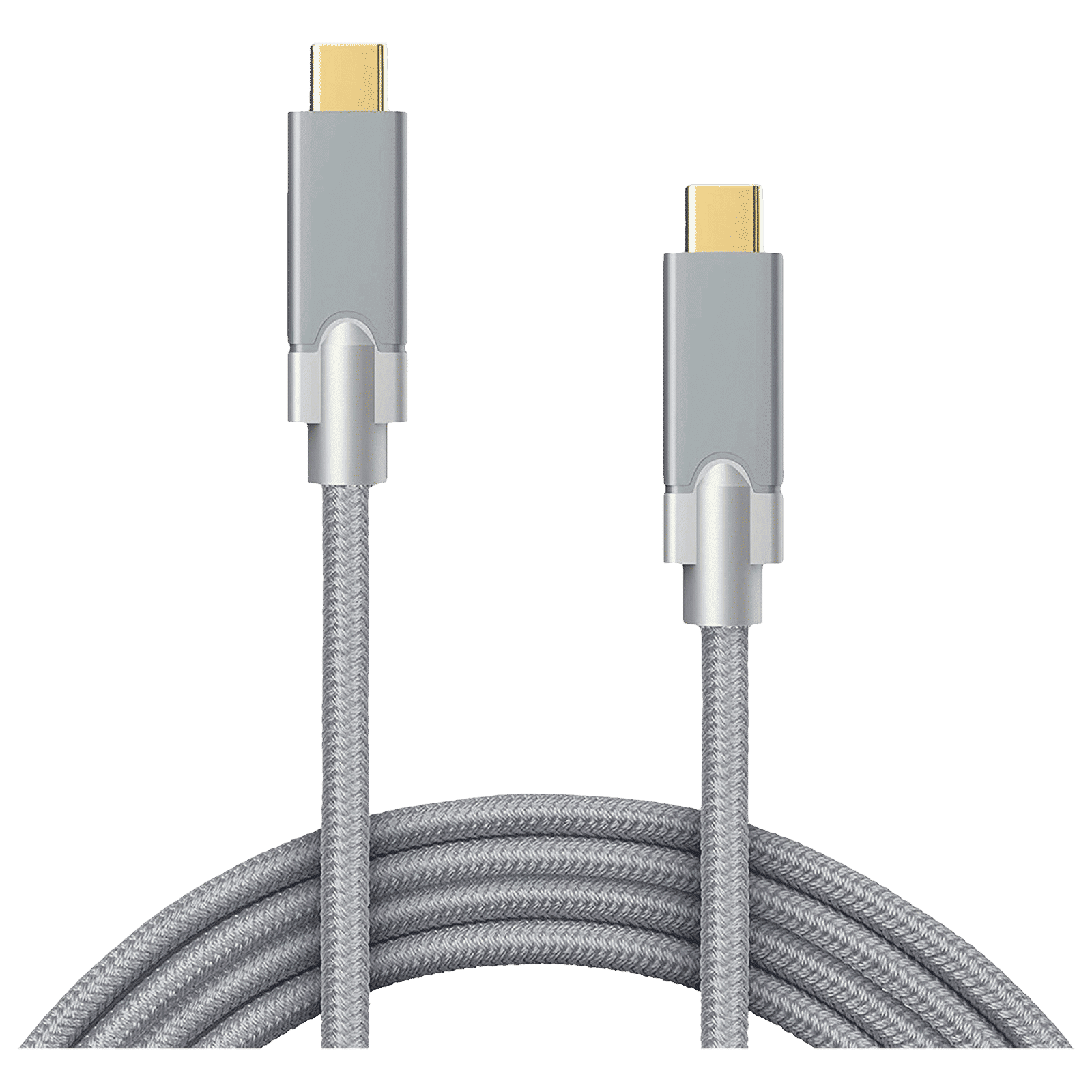 Bandridge U Series Type C to Type C 3.2 Feet (1M) Cable (Gold Plated Connector, Grey)_1