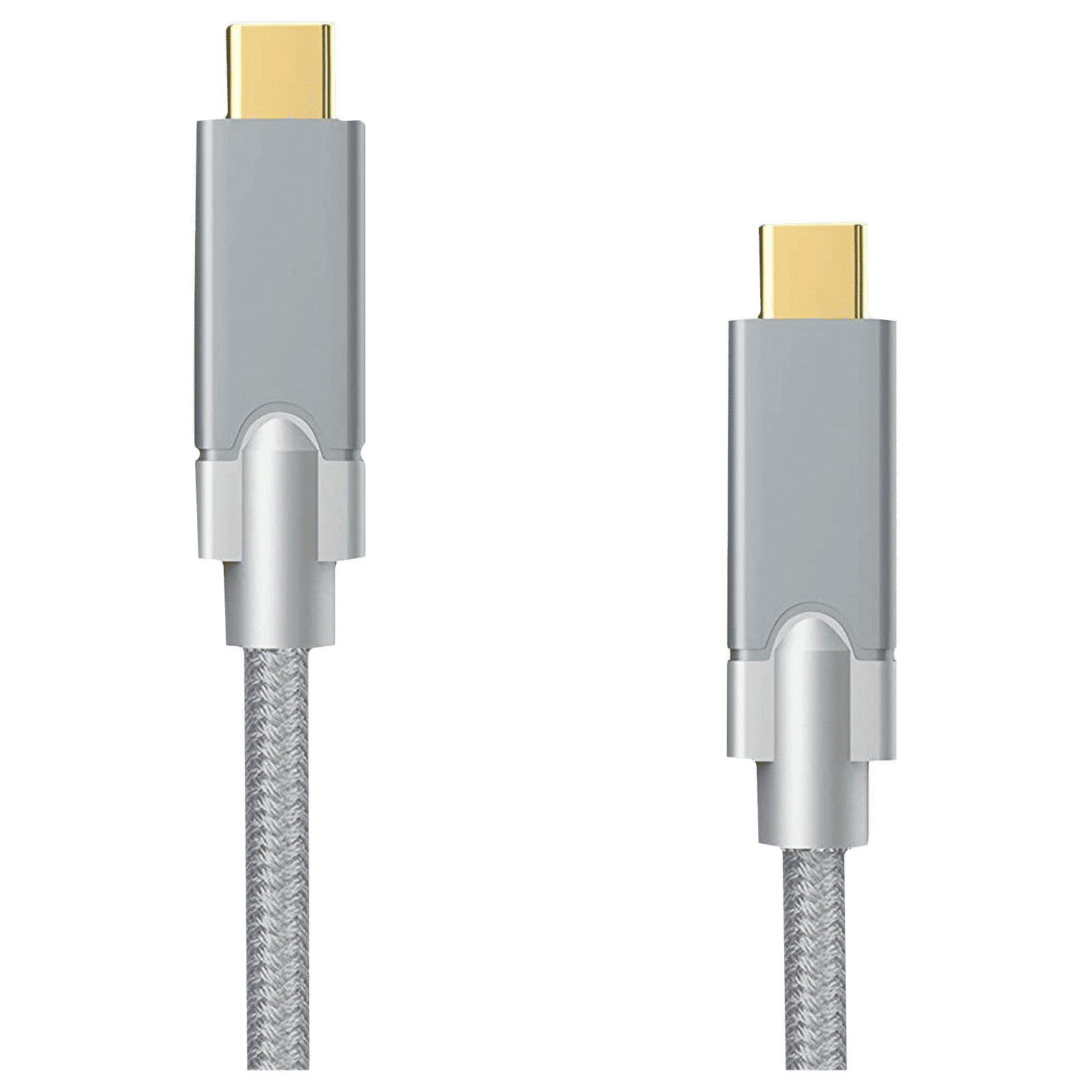 Bandridge U Series Type C to Type C 3.2 Feet (1M) Cable (Gold Plated Connector, Grey)_3