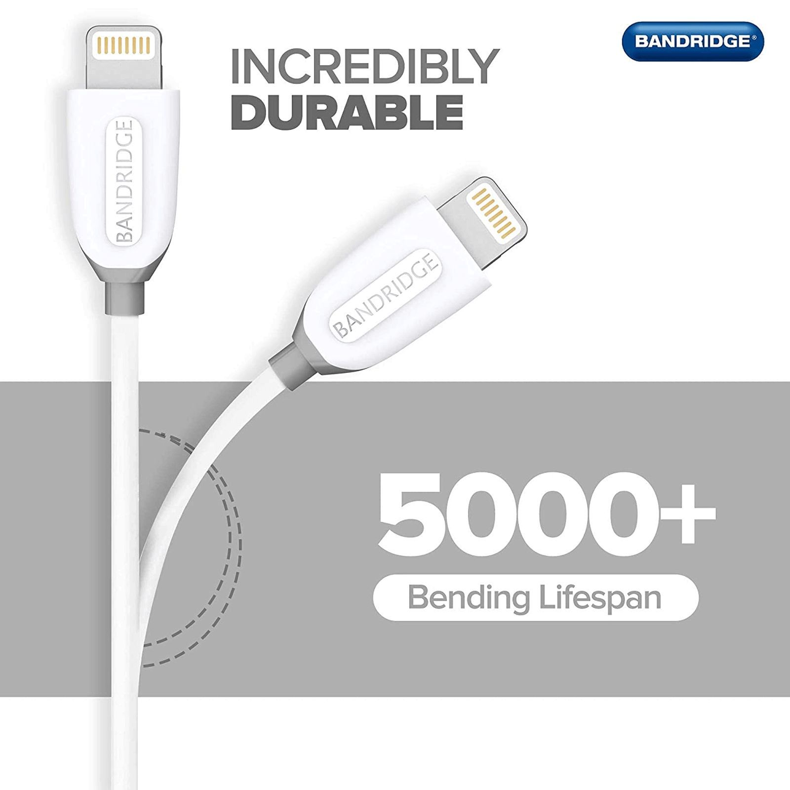 Bandridge APL Type A to Lightning 3.2 Feet (1M) Cable (Tangle Free, Blue)_8