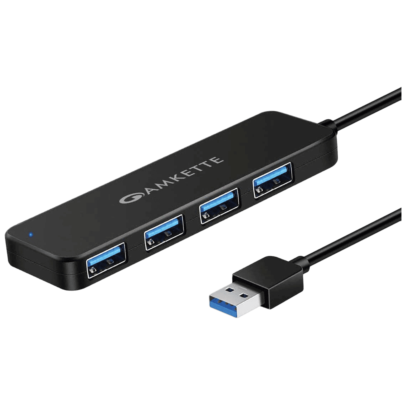 AMKETTE Superspeed USB 3.0 Type A to USB 3.0 Type A USB Hub (5 Gbps Data Transfer Rate, Black)_1