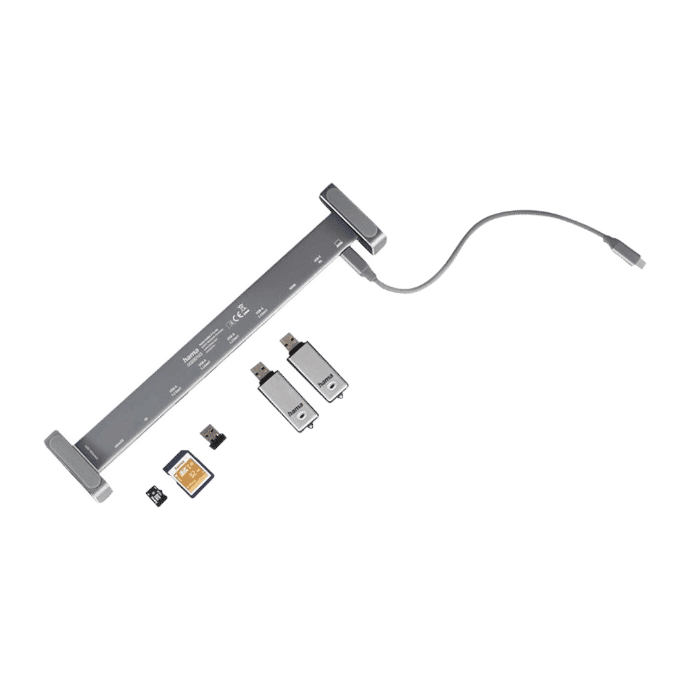 hama USB Type C to USB 2.0 Type A, USB Type C, HDMI, RJ45, Micro SD, SD Docking Station (1 Gbps Data Transfer Rate, Black)_5