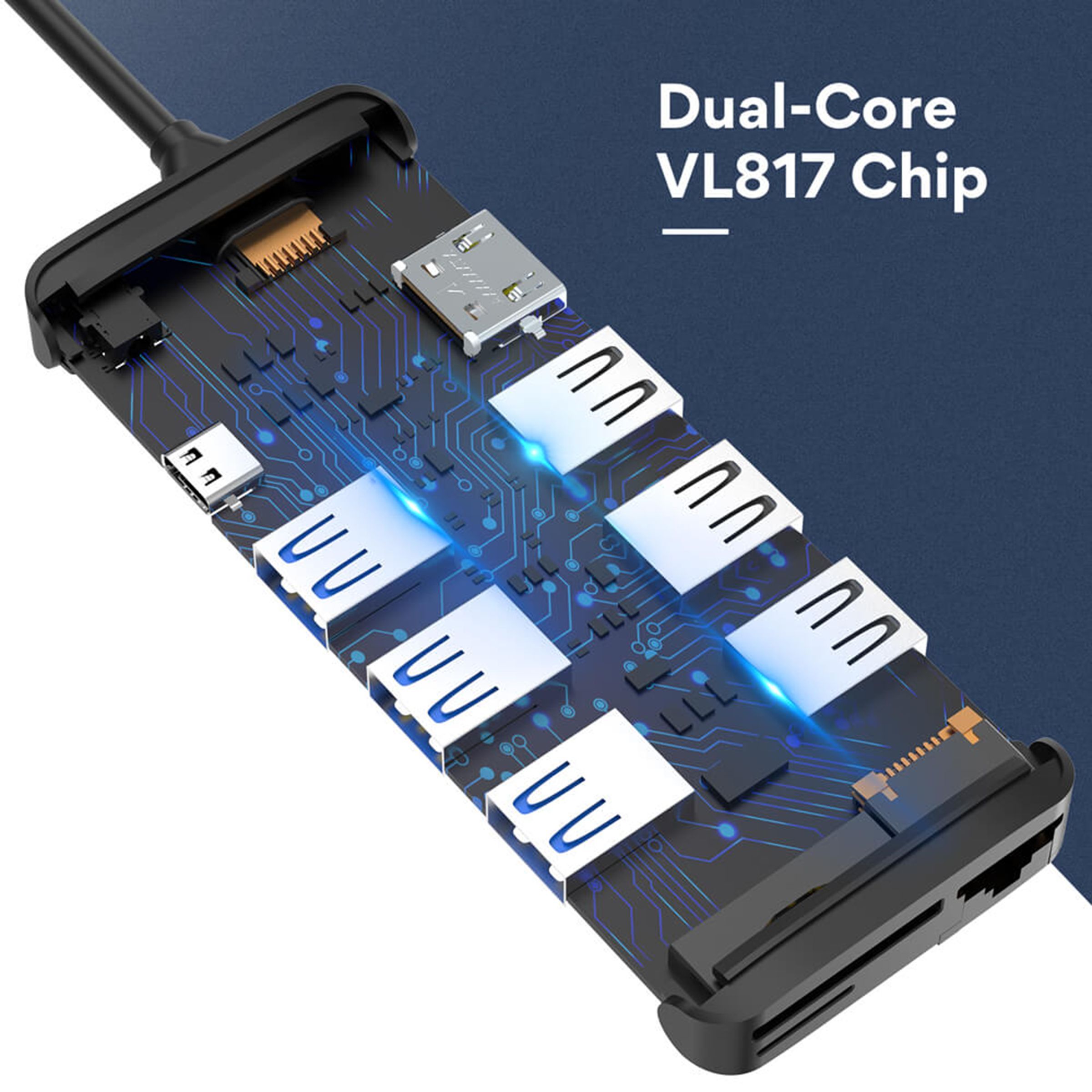 EKSA T20 USB (Type-C) to USB 3.0 Multi-Port Hub (12-in-1, Grey) EKSA T20 USB (Type-C) to USB 3.0 Multi-Port Hub (12-in-1, Grey)_7