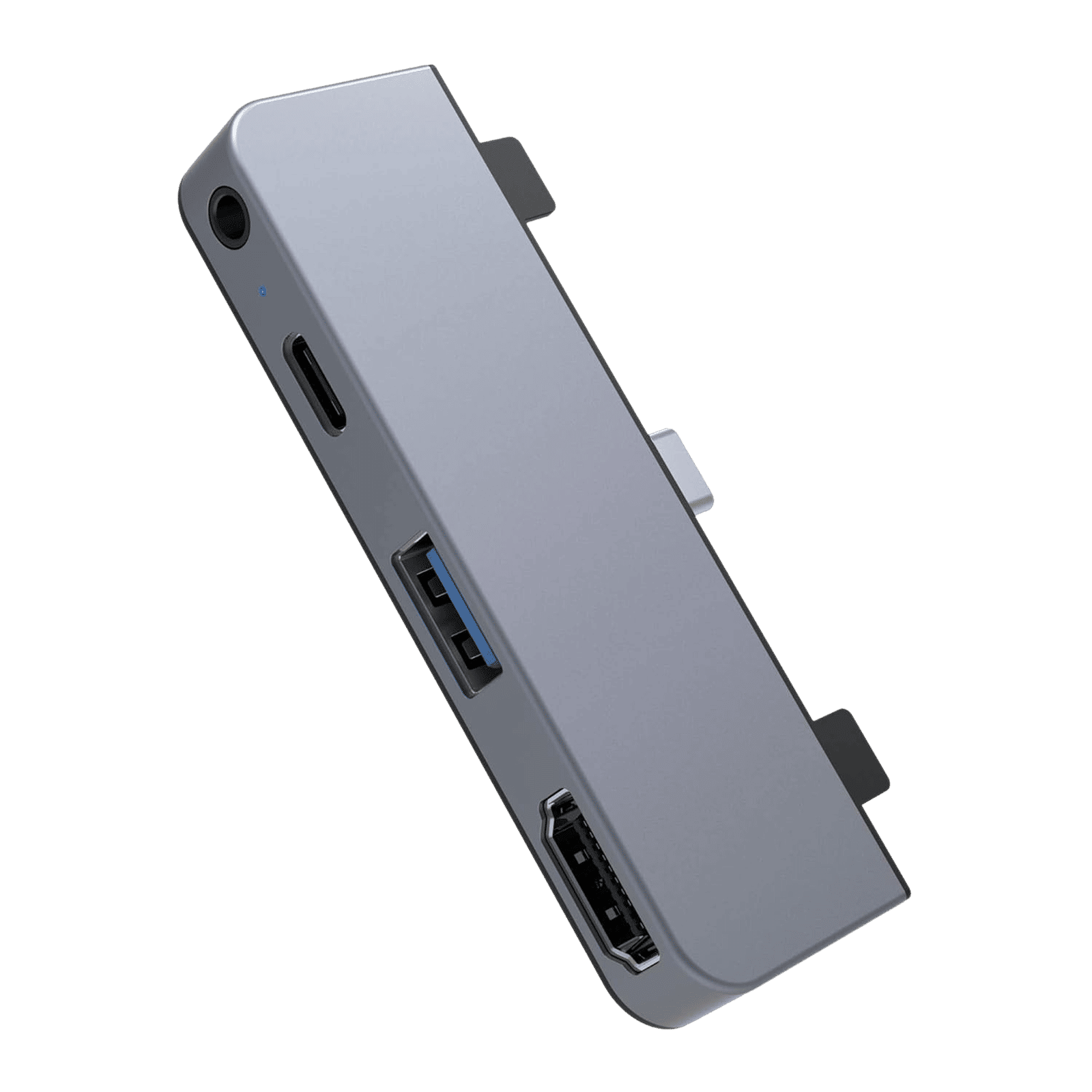 HyperDrive 4-in-1 USB 3.0 Type C to USB 3.1 Type A, USB 3.0 Type C, HDMI Type A, 3.5mm Stereo USB Hub (Pass-Through Charging, Space Grey)_1