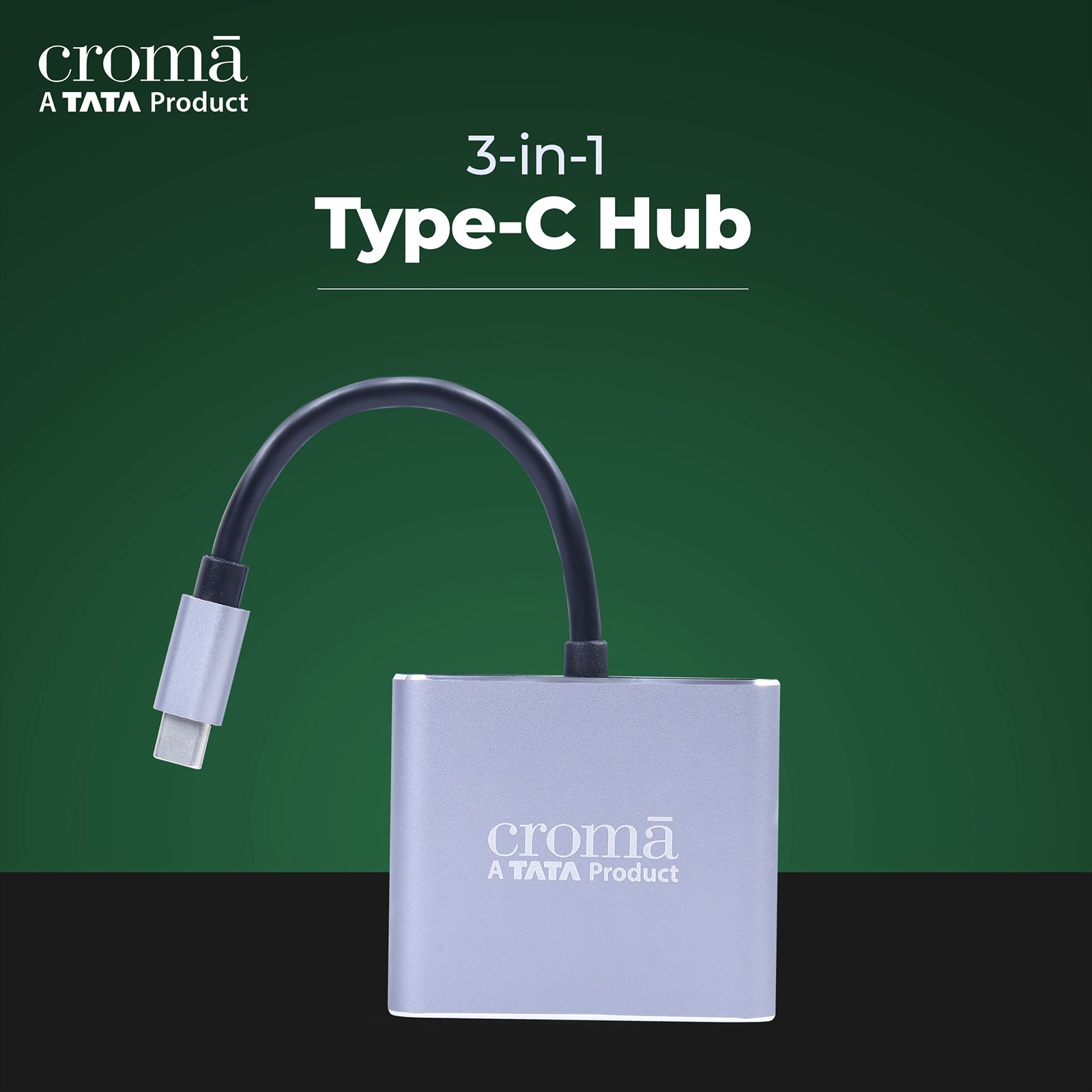 Croma USB 3.0 Type C to USB 3.0 Type C, USB 3.0 Type A, HDMI Type A Multi-Port Hub (5 Gbps Data Transfer Rate, Grey) Croma USB 3.0 Type C to USB 3.0 Type C, USB 3.0 Type A, HDMI Type A Multi-Port Hub (5 Gbps Data Transfer Rate, Grey)_7