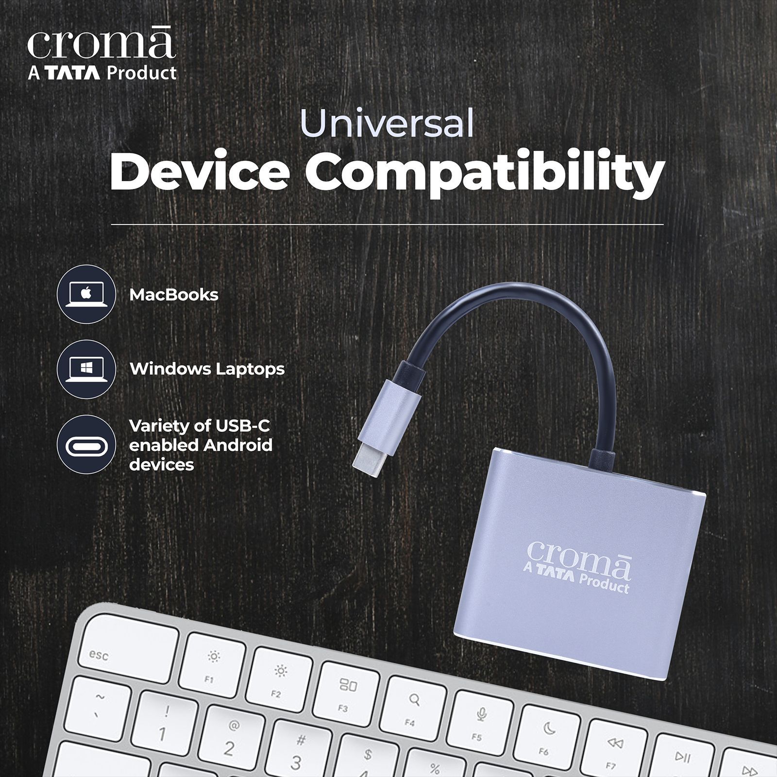 Croma USB 3.0 Type C to USB 3.0 Type C, USB 3.0 Type A, HDMI Type A Multi-Port Hub (5 Gbps Data Transfer Rate, Grey) Croma USB 3.0 Type C to USB 3.0 Type C, USB 3.0 Type A, HDMI Type A Multi-Port Hub (5 Gbps Data Transfer Rate, Grey)_11