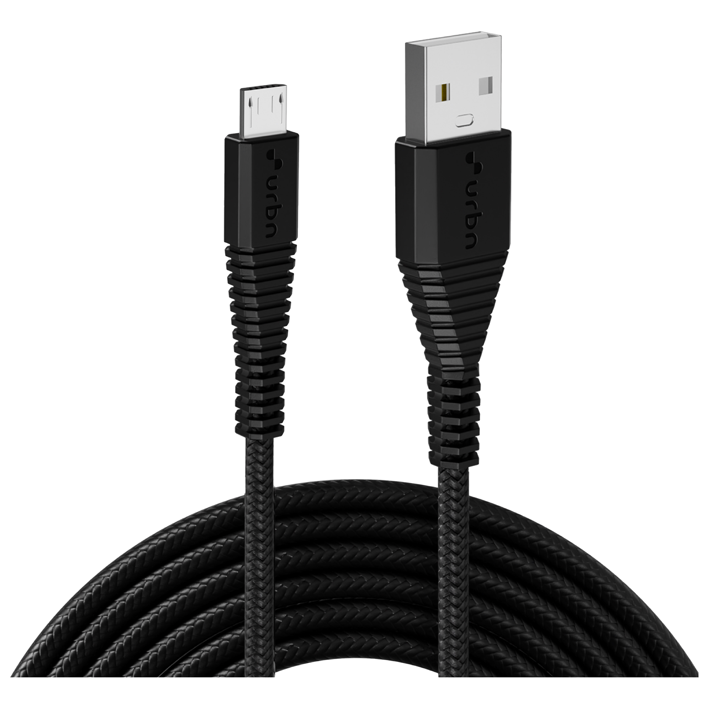 urbn Type A to Micro USB Type B 4.95 Feet (1.5 M) Cable (Tangle-free Design, Black)_1
