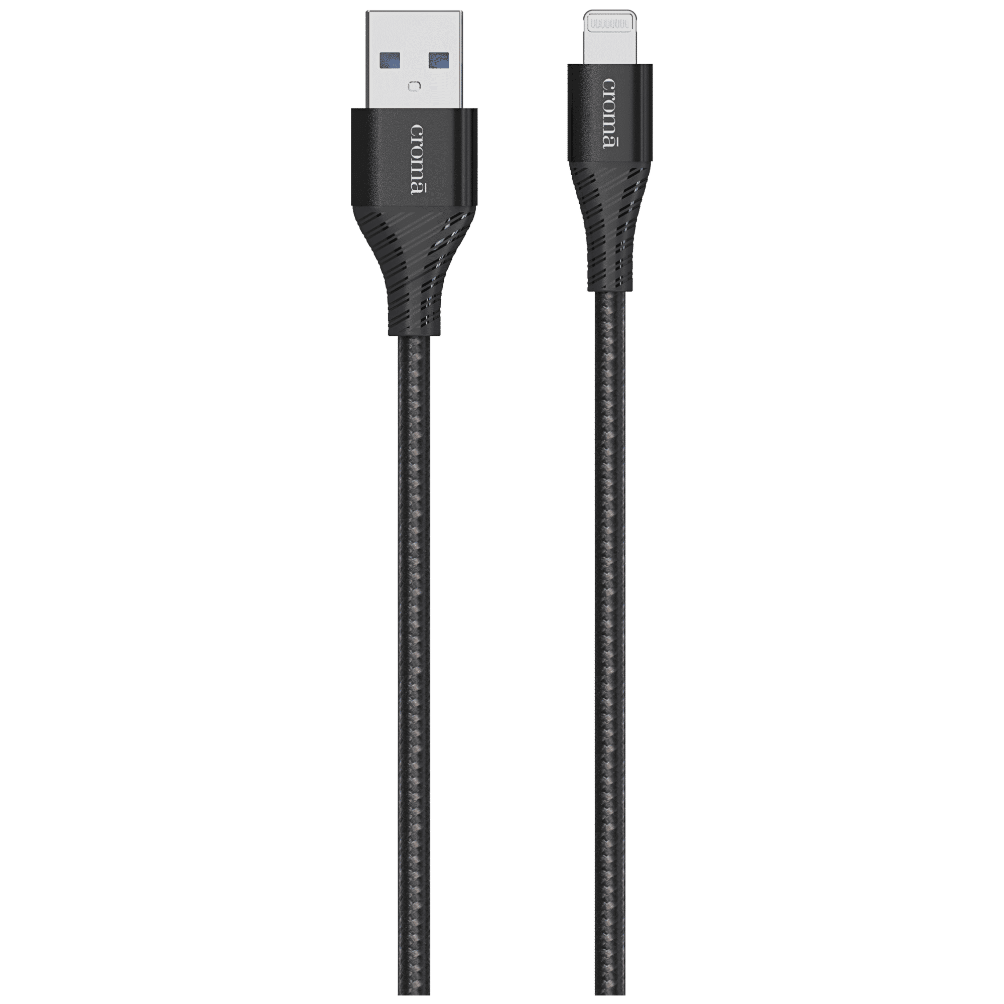 Croma Type A to Lightning 3.9 Feet (1.2M) Cable (Apple Certified, Black)_3