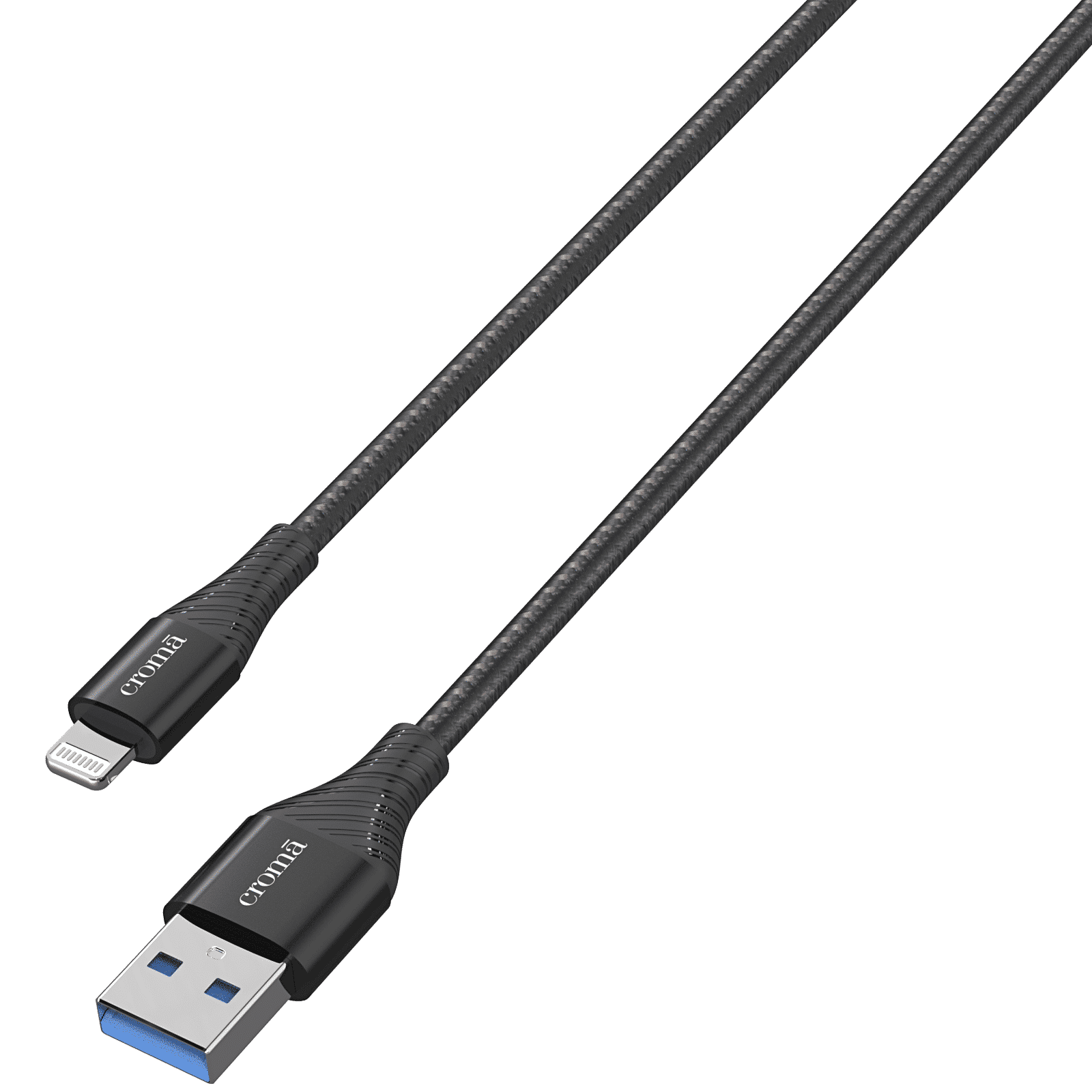 Croma Type A to Lightning 3.9 Feet (1.2M) Cable (Apple Certified, Black)_4