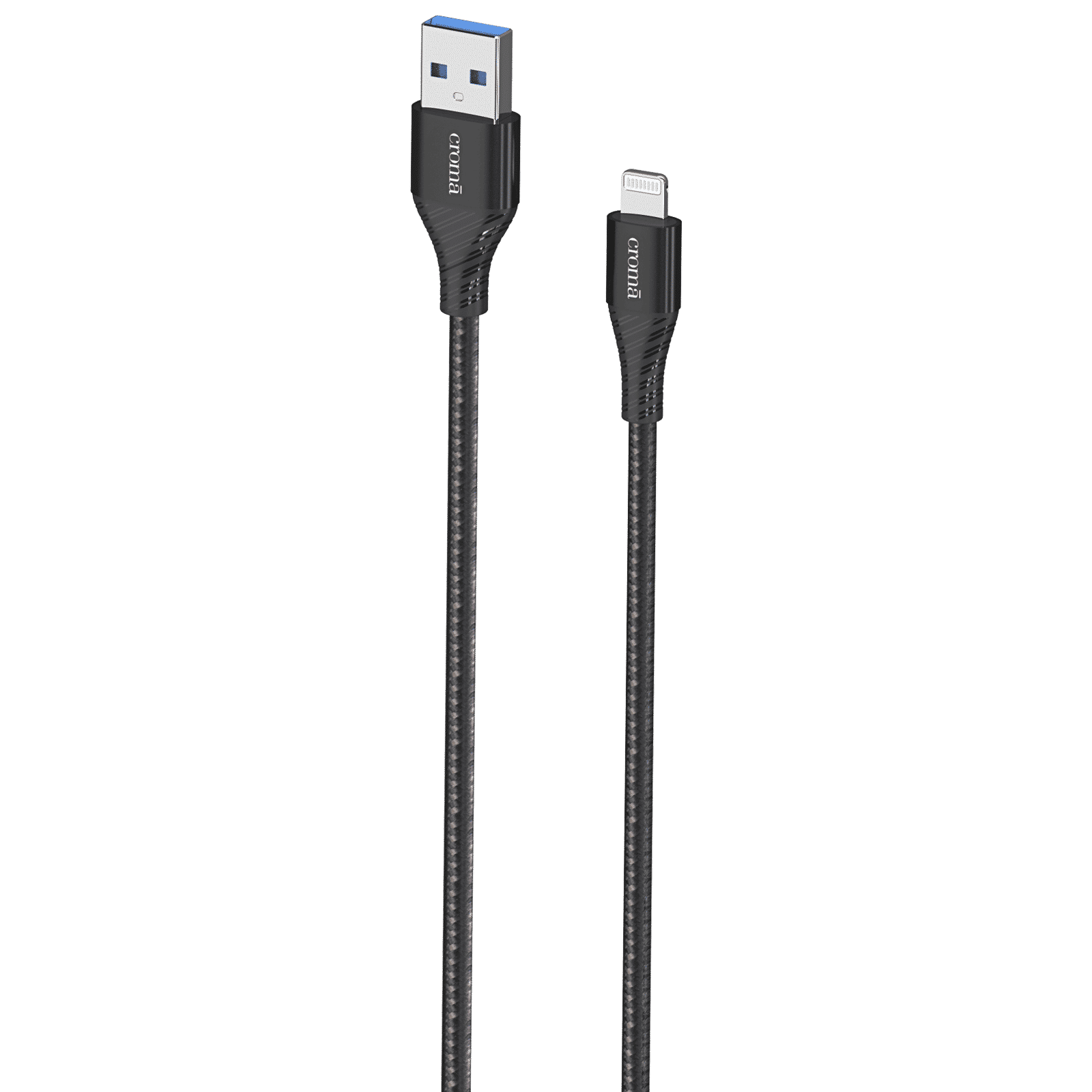 Croma Type A to Lightning 3.9 Feet (1.2M) Cable (Apple Certified, Black)_5