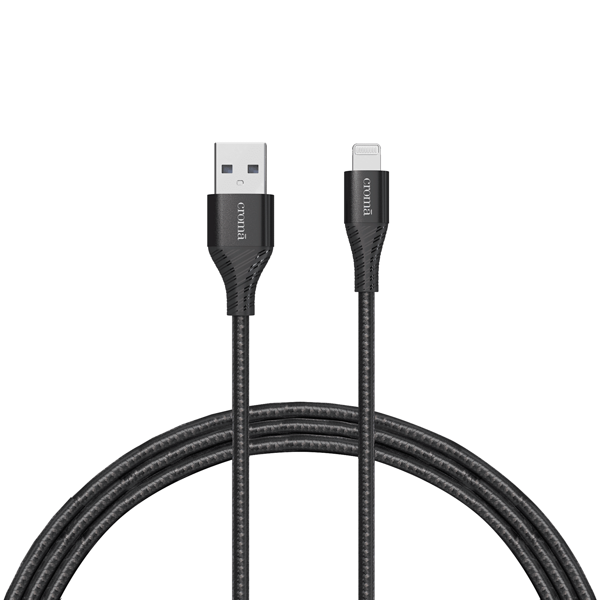 Croma Type A to Lightning 3.9 Feet (1.2M) Cable (Apple Certified, Black)_1