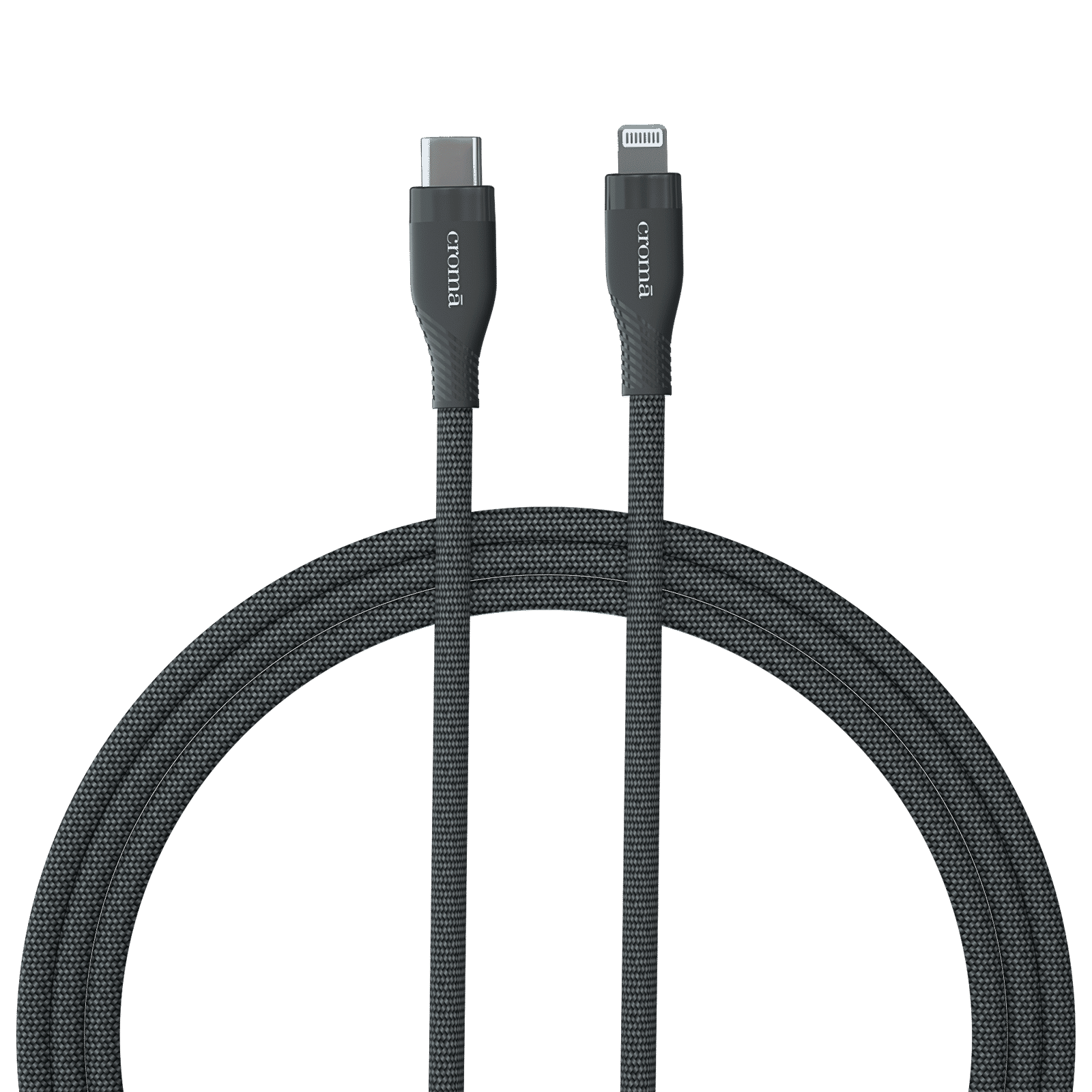 Croma Type C to Lightning 3.9 Feet (1.2M) Cable (Apple Certified, Black)_1