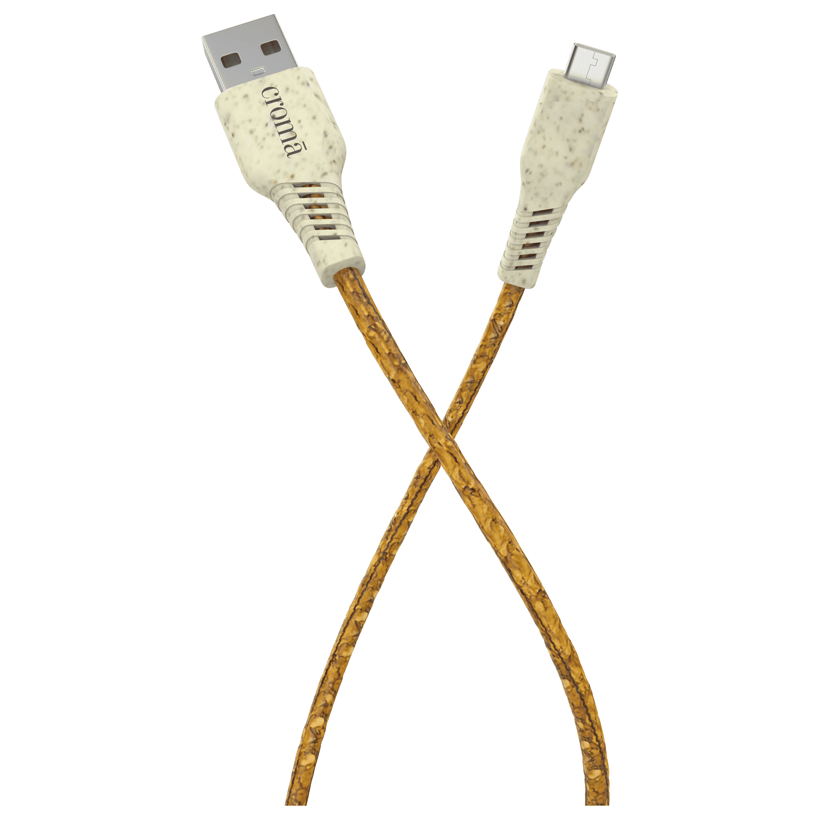 Croma Eco Type A to Type C 3.9 Feet (1.2M) Cable (Bio-degradable Material, Brown)_3