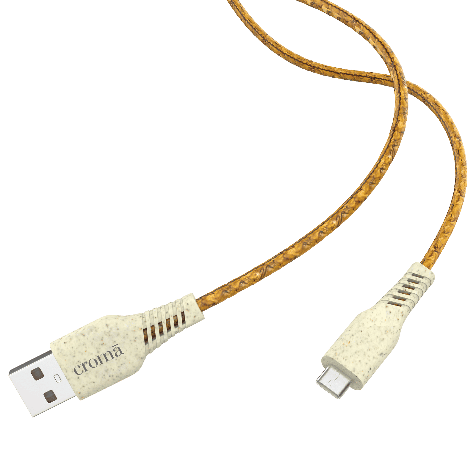 Croma Eco Type A to Type C 3.9 Feet (1.2M) Cable (Bio-degradable Material, Brown)_6