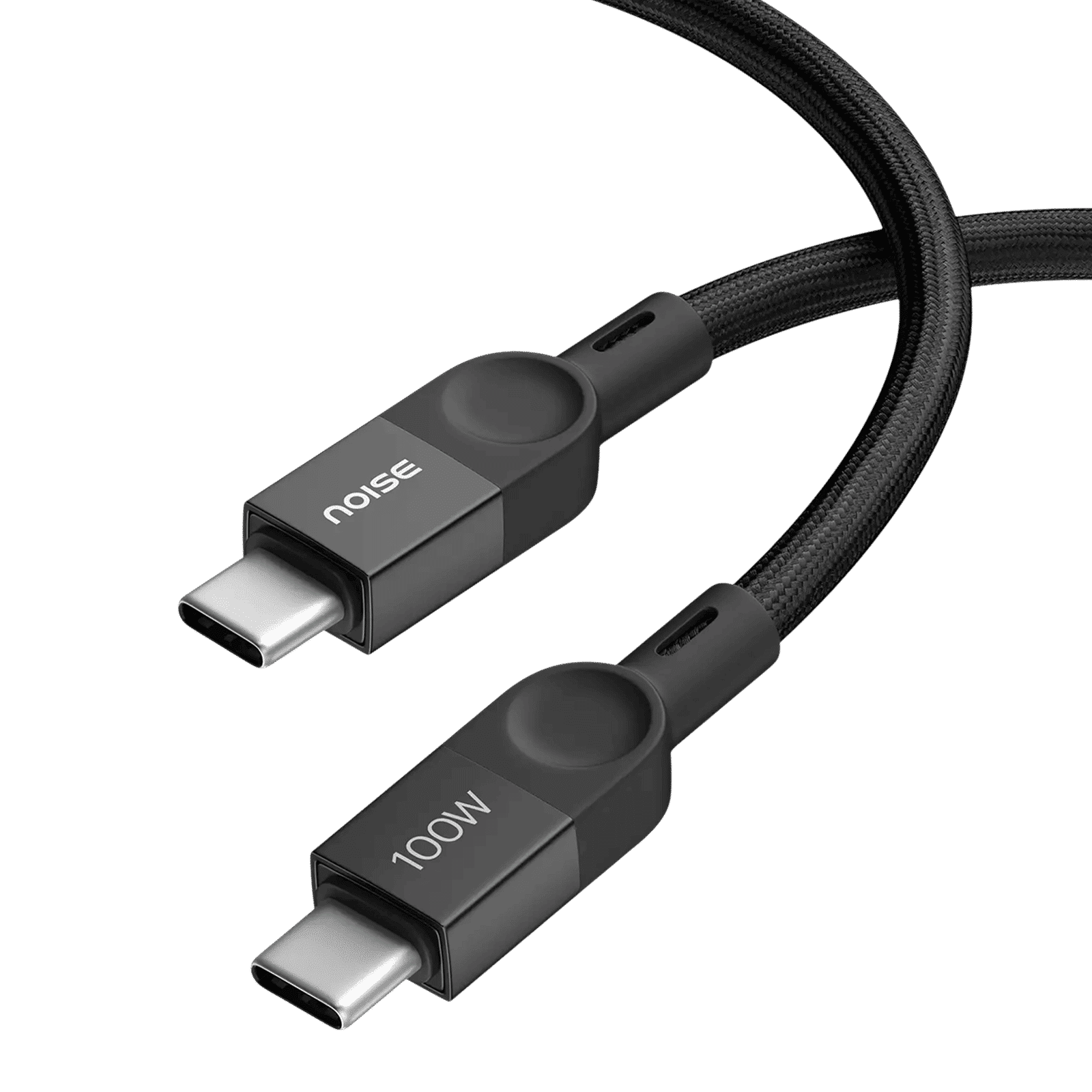 noise Power Type C to Type C 3.2 Feet (1M) Cable (Nylon Braided, Black)_3