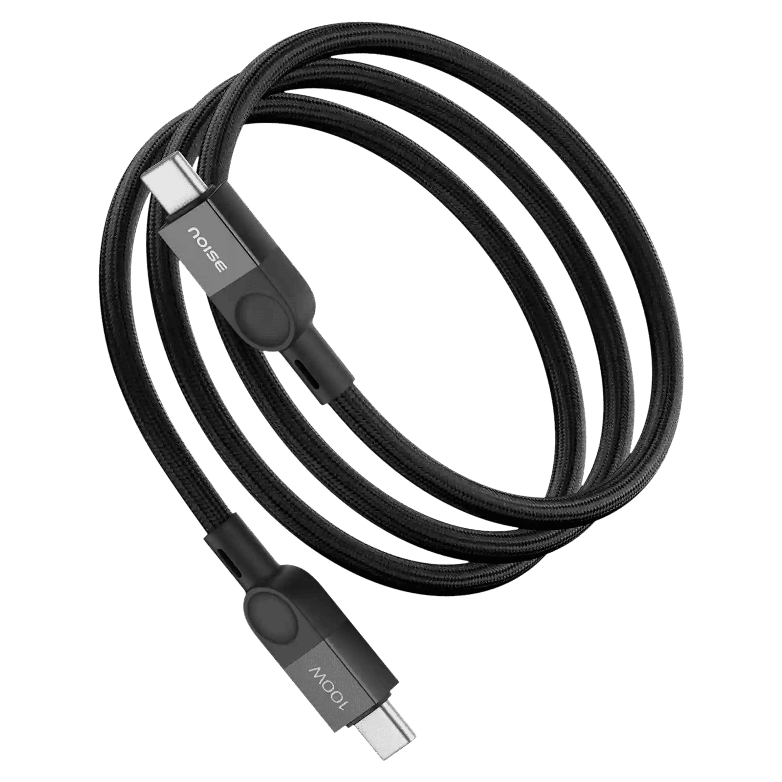 noise Power Type C to Type C 3.2 Feet (1M) Cable (Nylon Braided, Black)_4