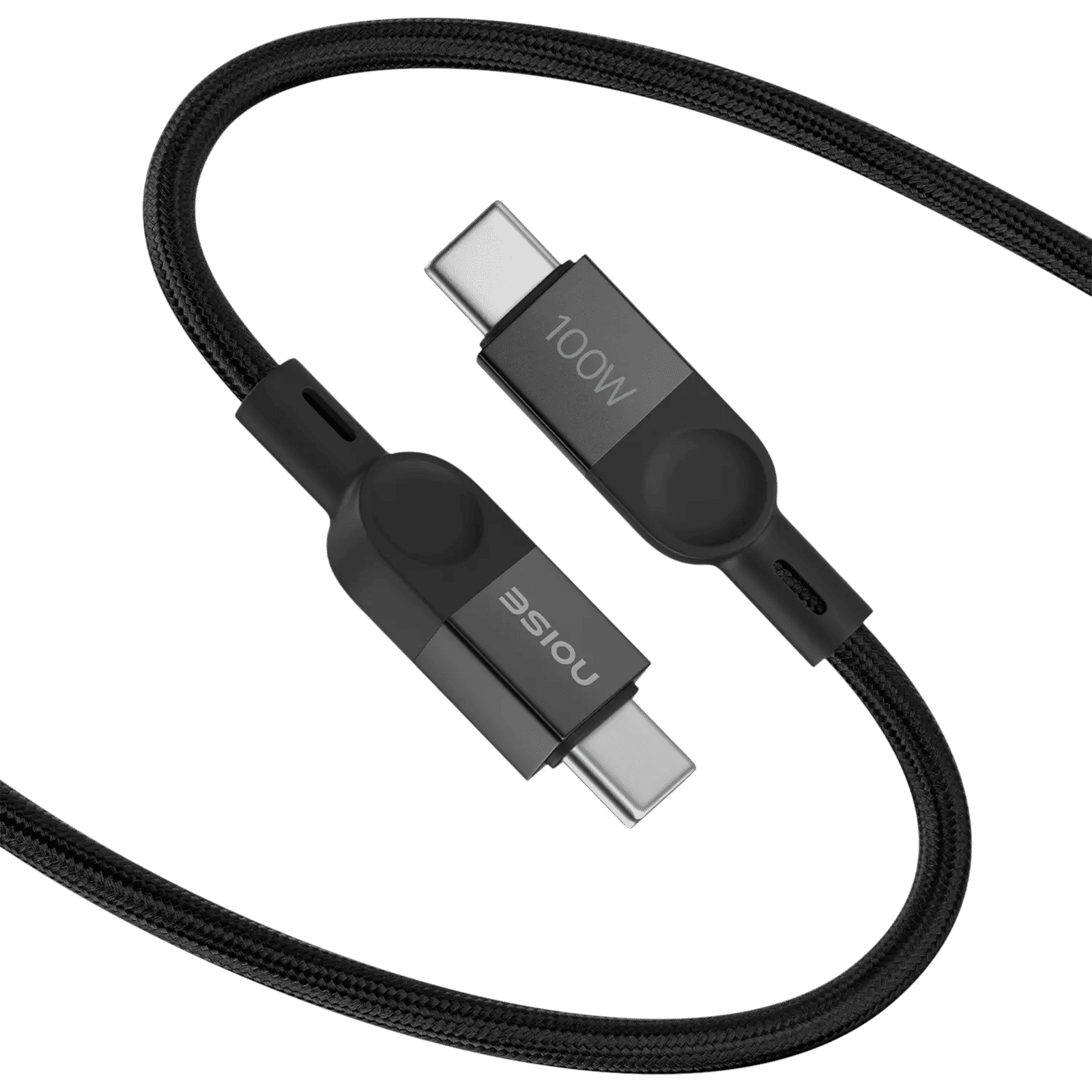 noise Power Type C to Type C 3.2 Feet (1M) Cable (Nylon Braided, Black)_6