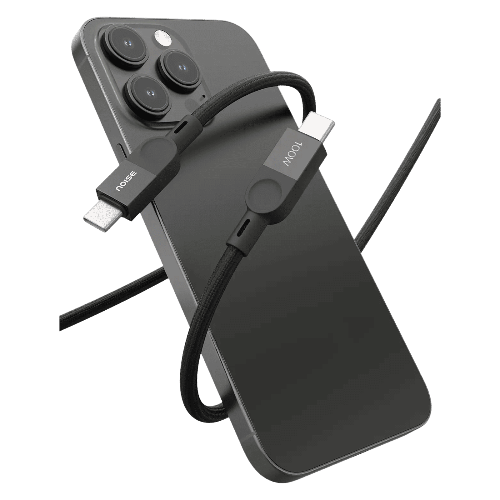 noise Power Type C to Type C 3.2 Feet (1M) Cable (Nylon Braided, Black)_7