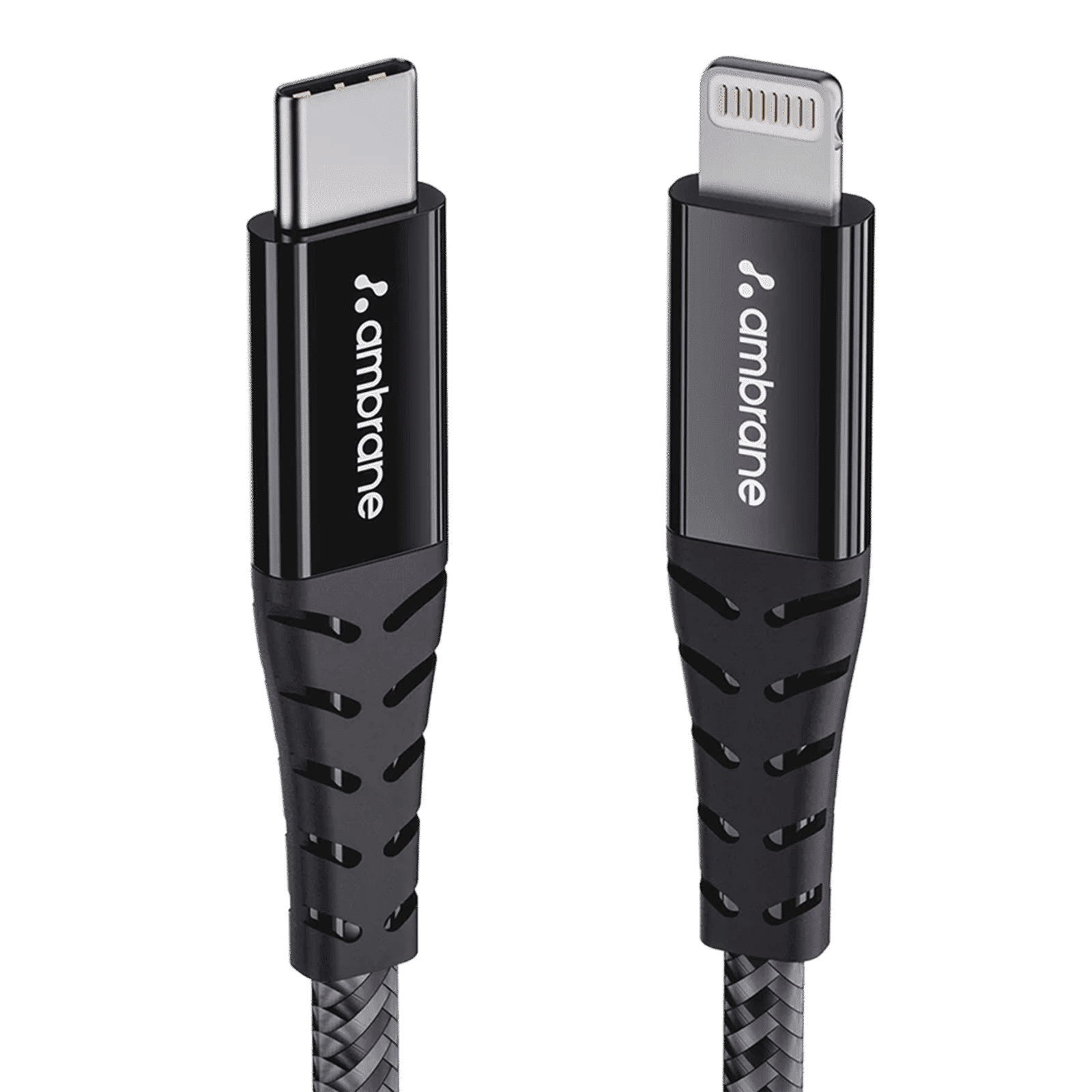 Ambrane ABTL-125 Type C to Lightning 4.1 Feet (1.25M) Cable (22.5W Fast Charging, Black)_1