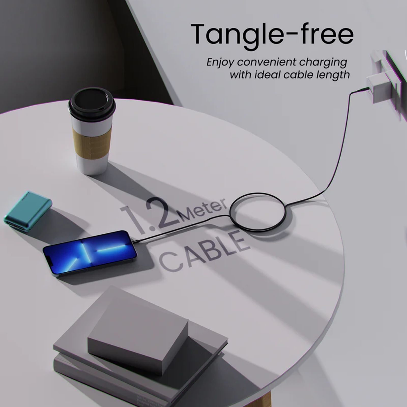 Ambrane ABTL-125 Type C to Lightning 4.1 Feet (1.25M) Cable (22.5W Fast Charging, Black)_6