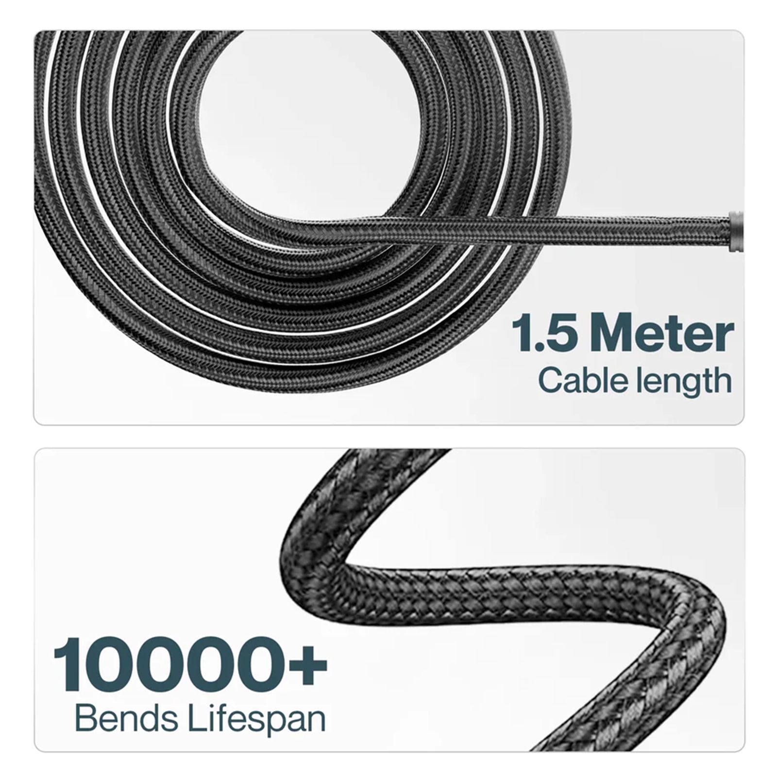 Ambrane RCTT-15 Type C to Type C 4.9 Feet (1.5M) Cable (Unbreakable, Black) Ambrane RCTT-15 Type C to Type C 4.9 Feet (1.5M) Cable (Unbreakable, Black)_7