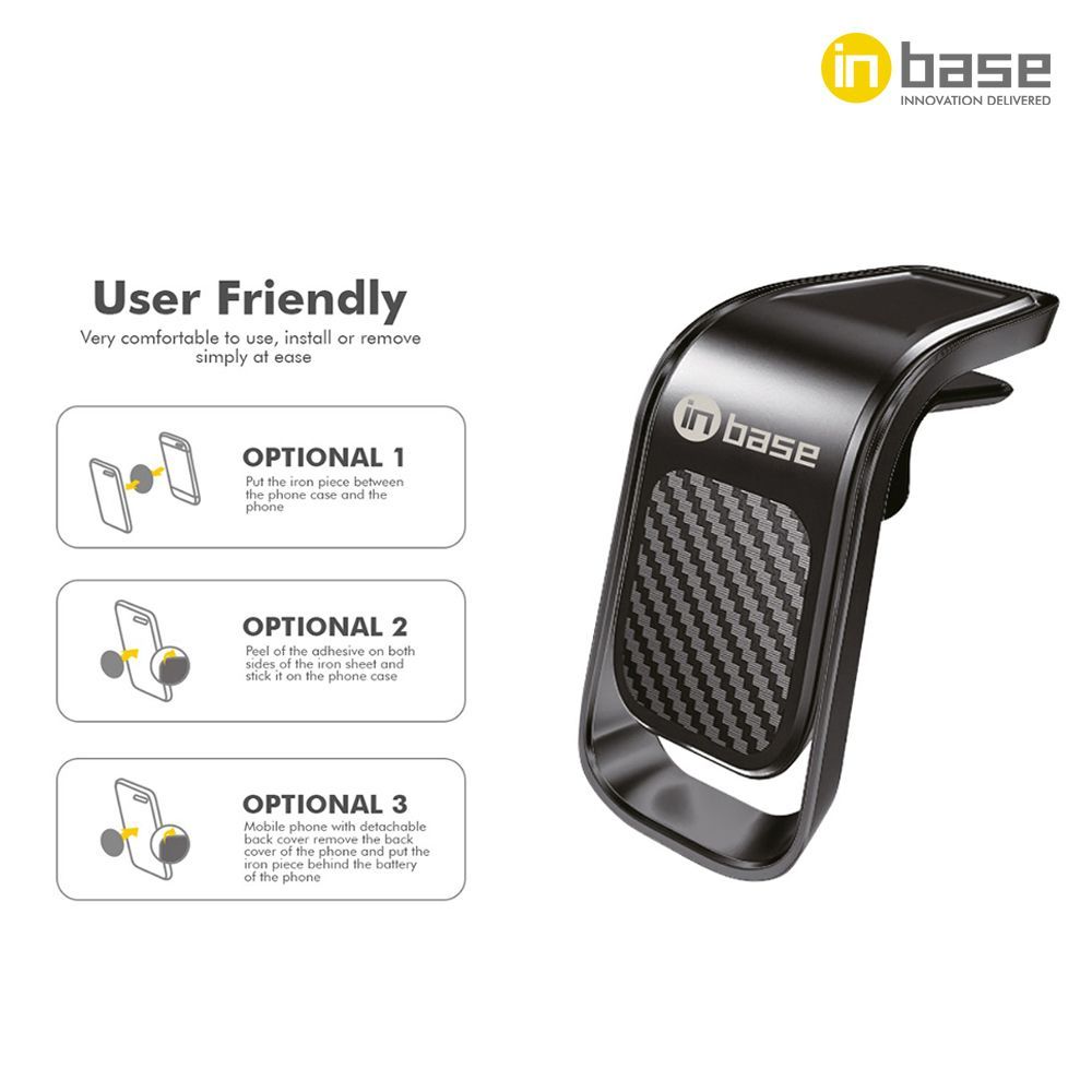 in base Magnetic Air Vent Dashboard Mount Car Mount For Mobiles (Powerful Magnet, Black)_5