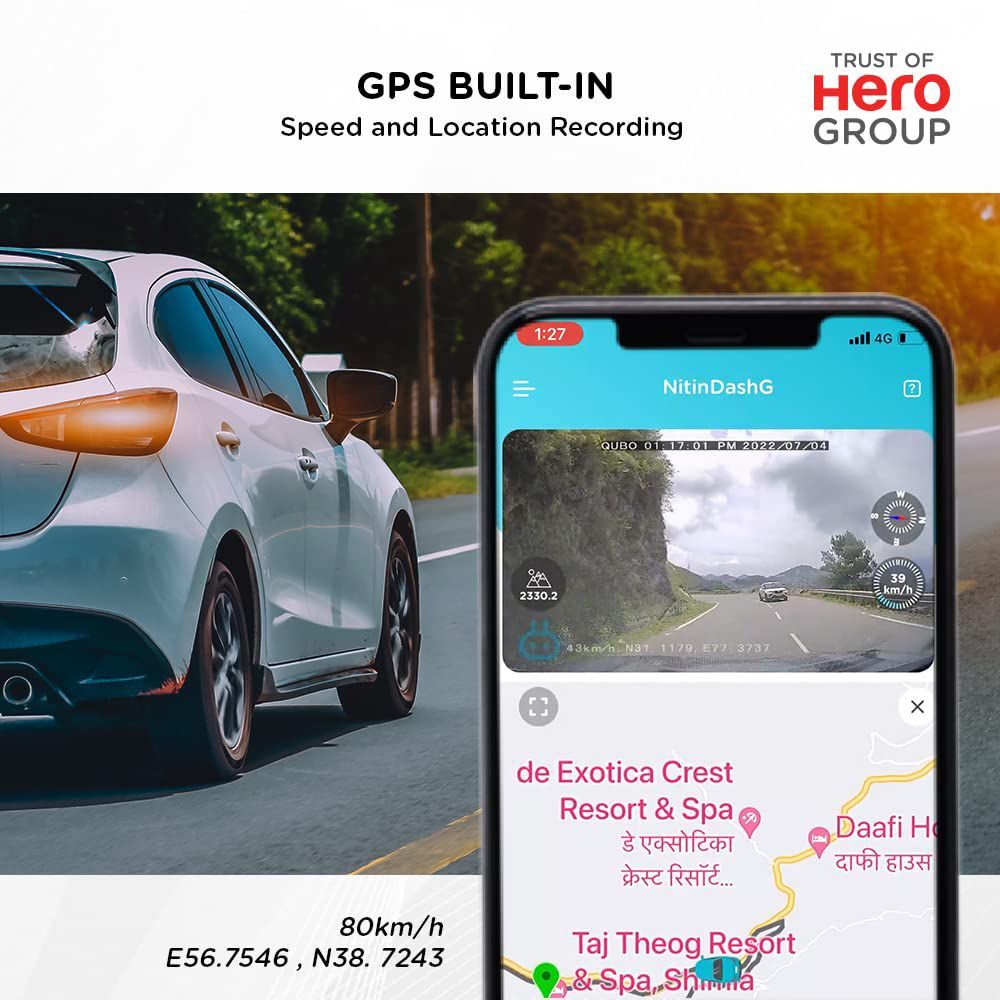 Qubo Dashcam Pro 4K UHD and 8MP Action Camera with Rear Camera (Black) Qubo Dashcam Pro 4K UHD and 8MP Action Camera with Rear Camera (Black)_11