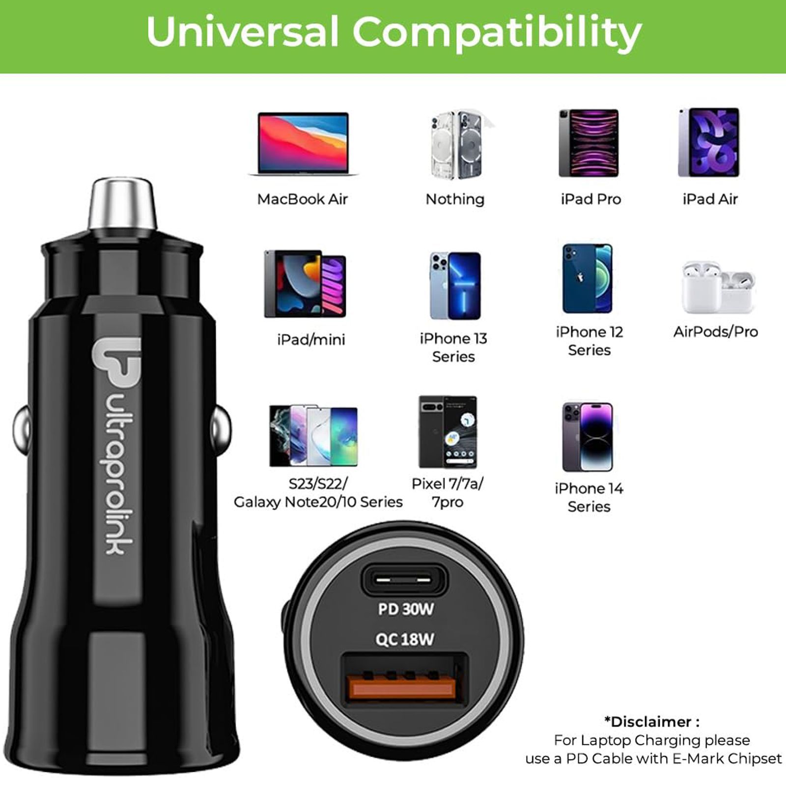 ultraprolink Mach 48 48 Watts 2 USB Ports Car Charging Adapter (Smart IC Technology, UM1157, Black)_5