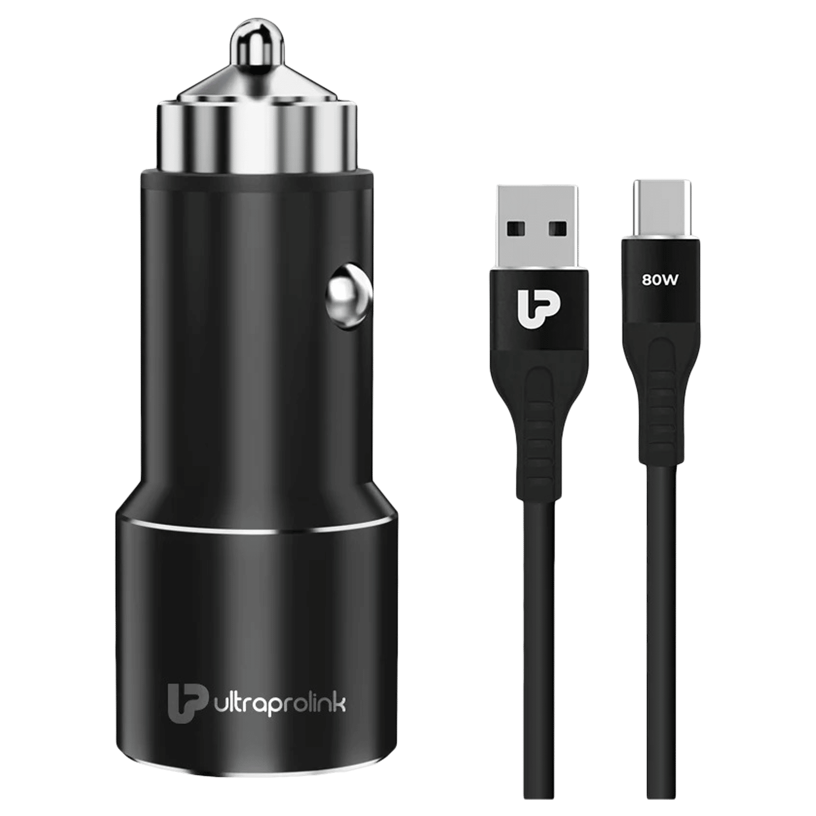 ultraprolink Mach 125 125 Watts 2 USB Ports Type C and Type A Car Charging Adapter with Cable (Multi Layer Protection, UM1160, Black)_1
